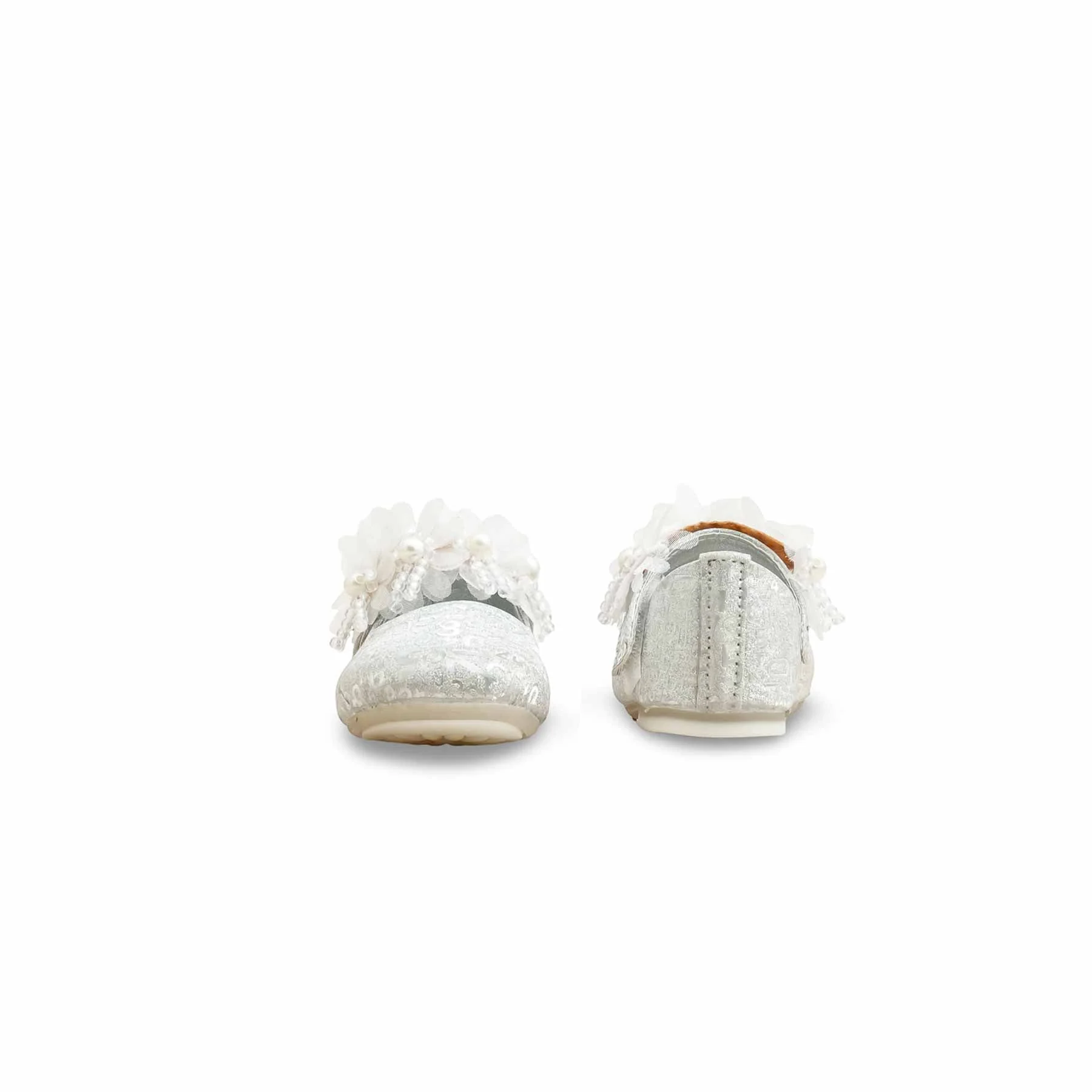 Girls Silver Fancy Pumps KD2560 - Image 4