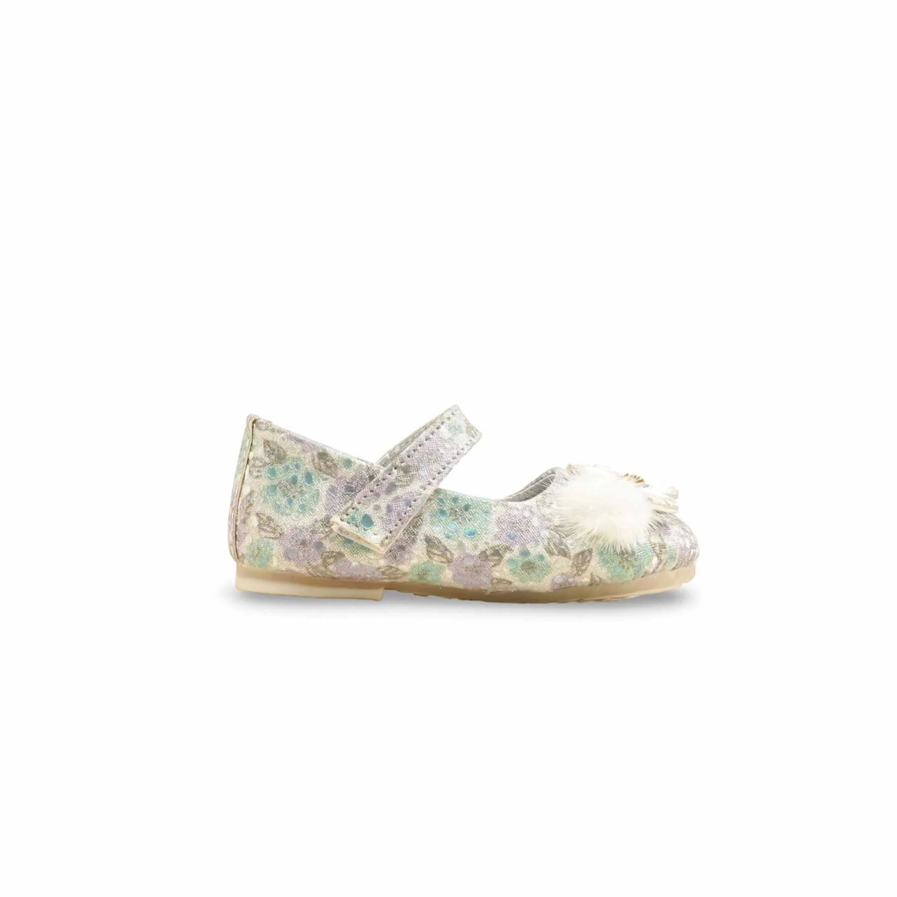 Girls Silver Fancy Pumps KD2579 - Image 2