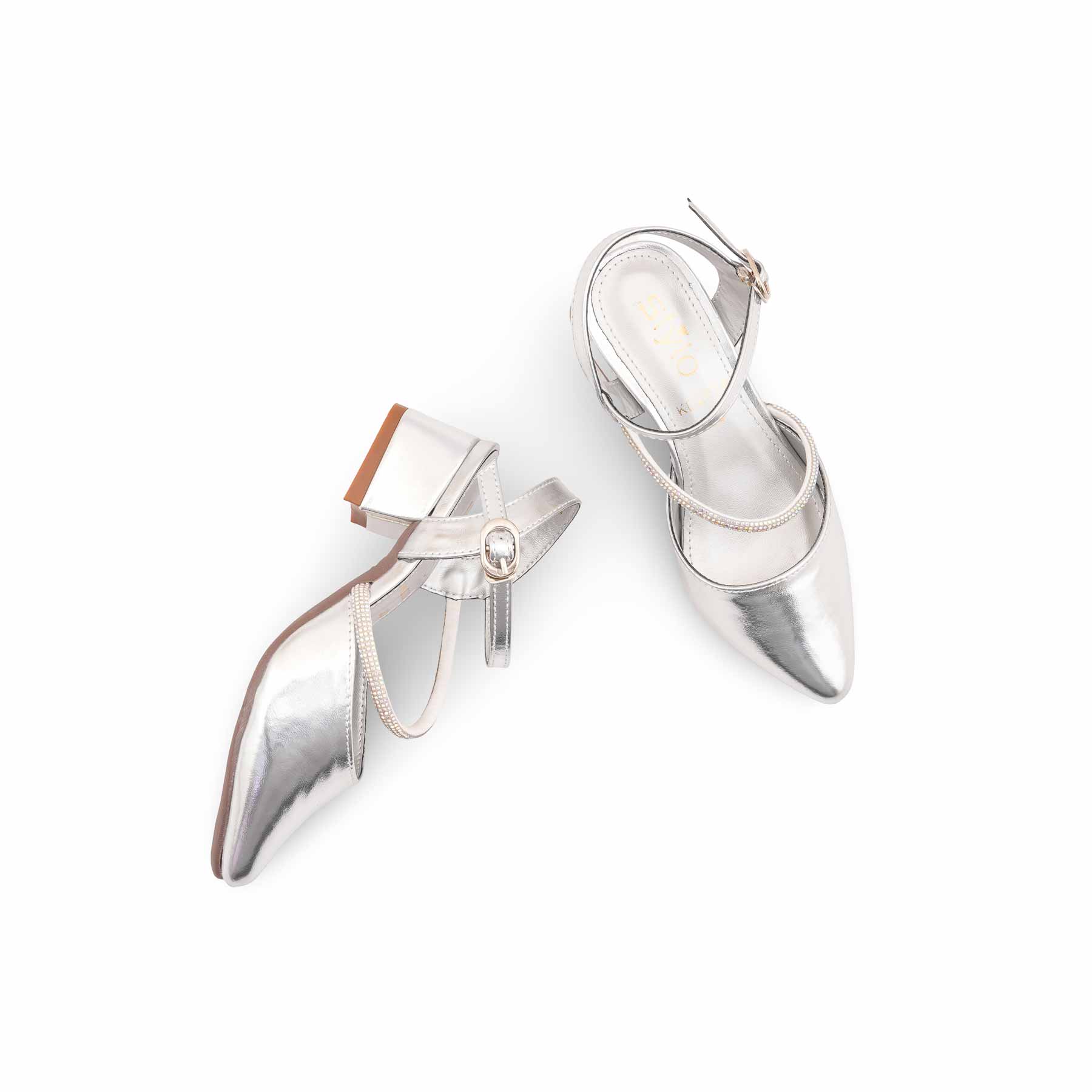 Girls Silver Fancy Pumps KD2624 - Image 5