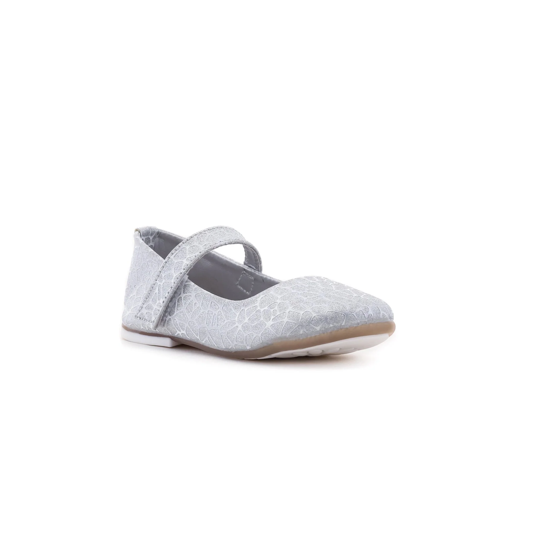 Girls Silver Fancy Pumps KD3837 - Image 2
