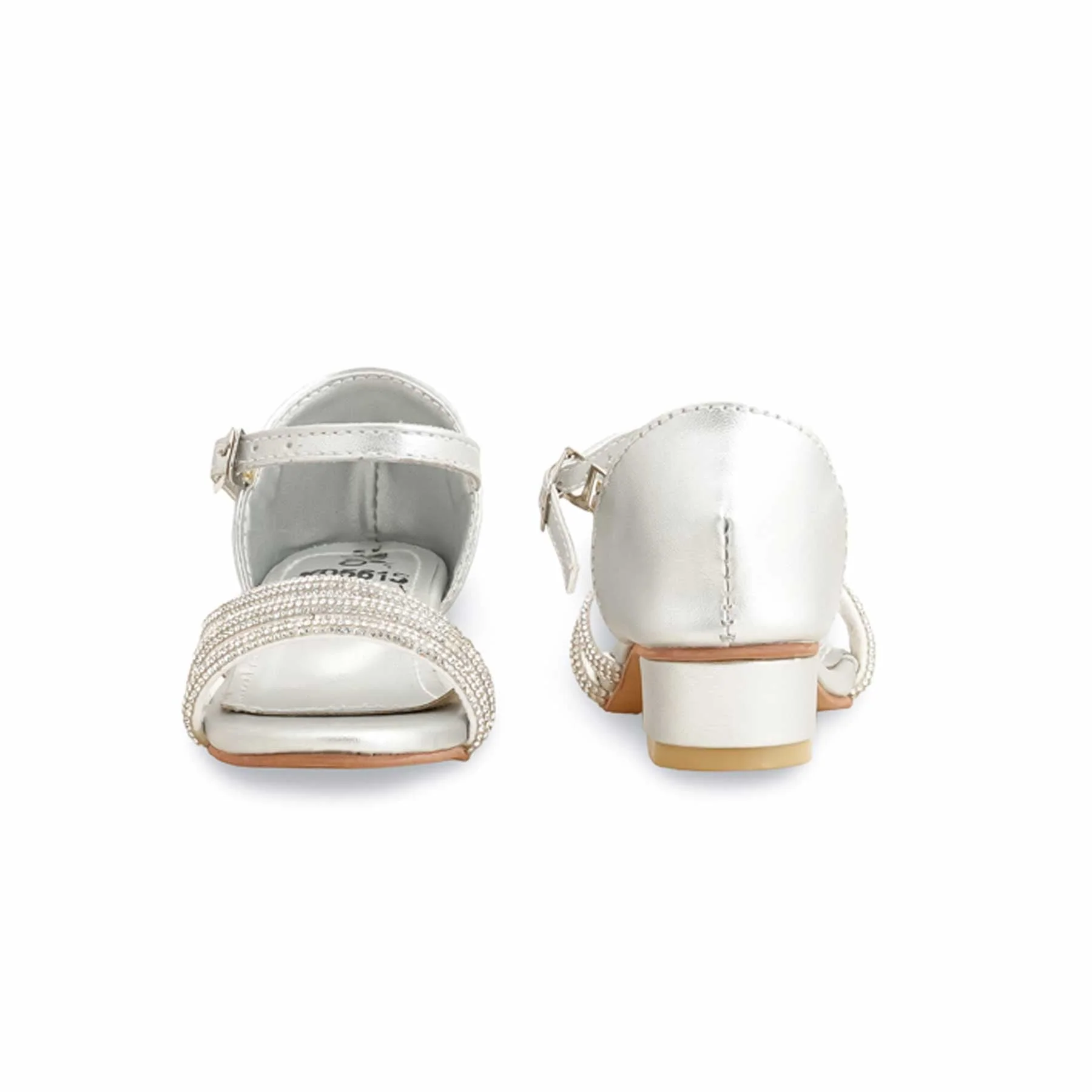 Girls Silver Fancy Sandal KD5615 - Image 4