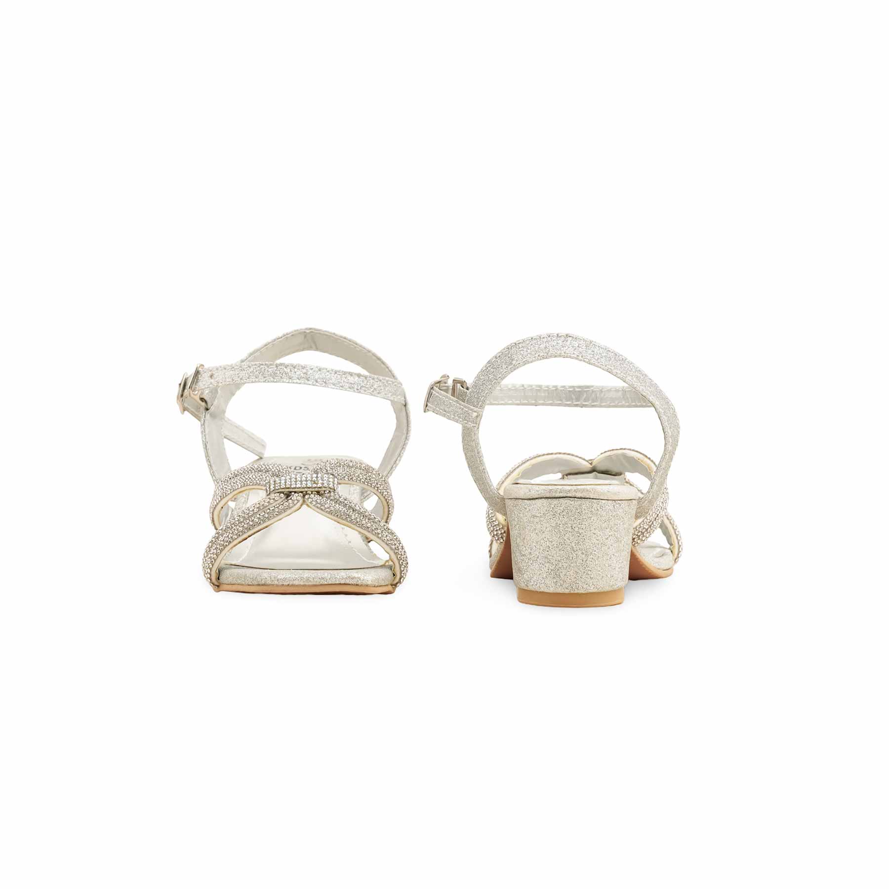 Girls Silver Fancy Sandal KD5712 - Image 4