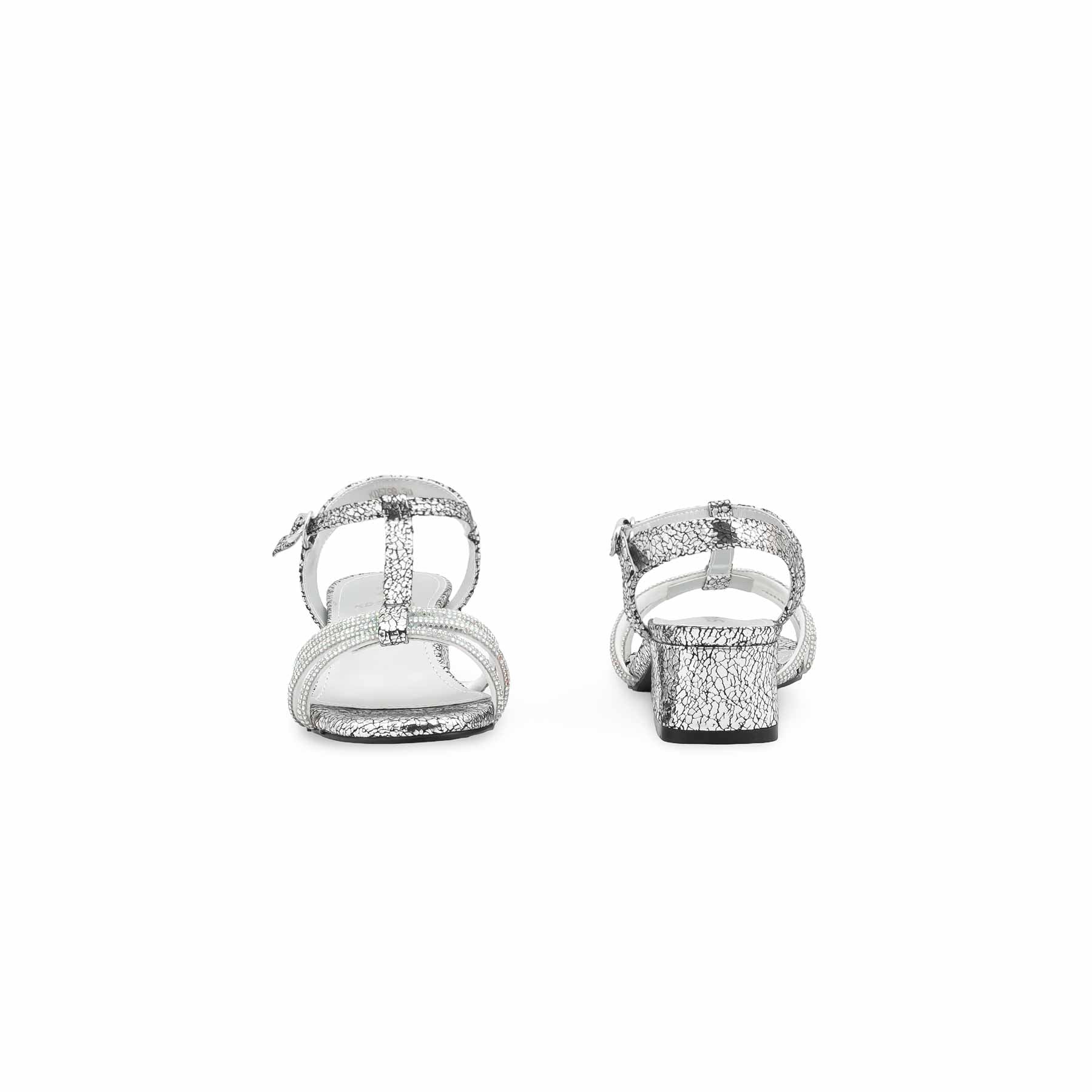 Girls Silver Fancy Sandal KD5799 - Image 4