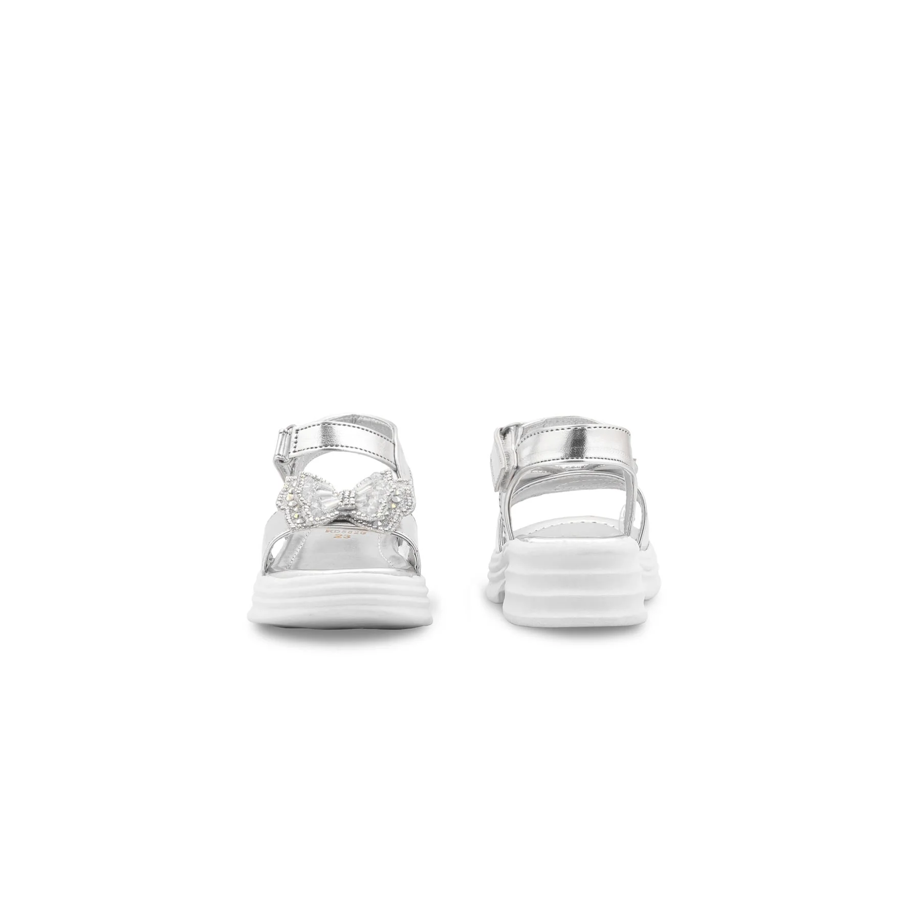 Girls Silver Fancy Sandal KD5820 - Image 4
