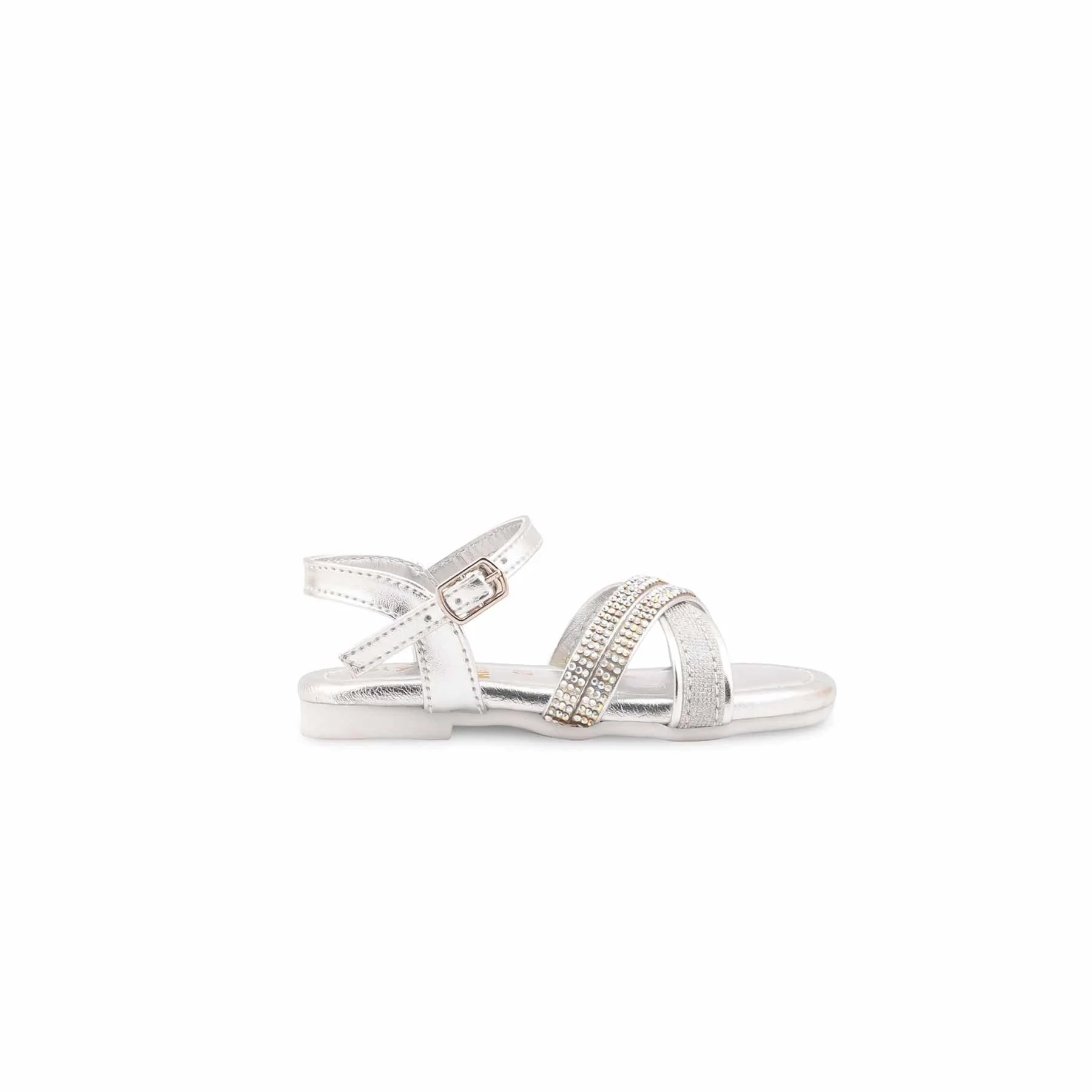 Girls Silver Fancy Sandal KD5844 - Image 2