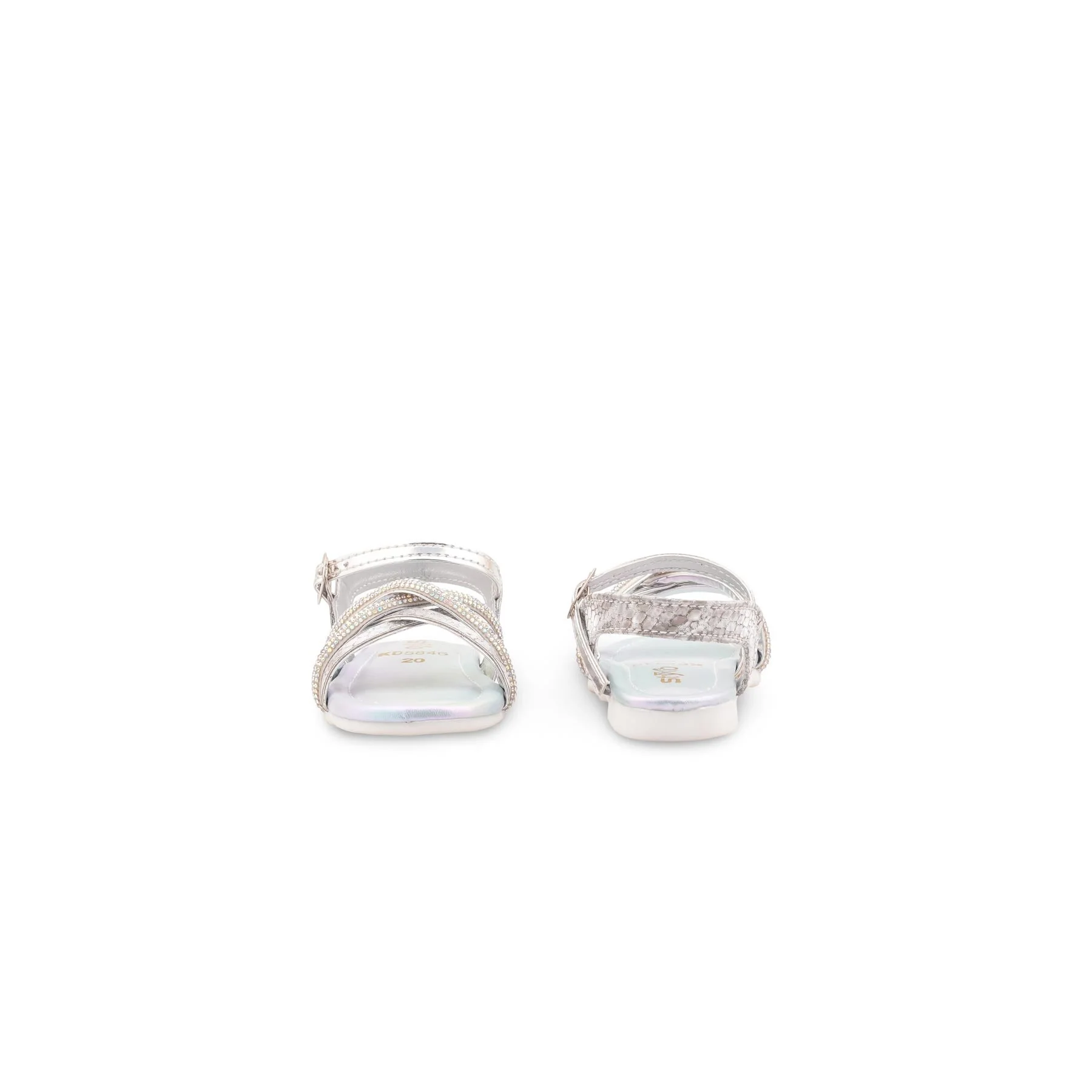 Girls Silver Fancy Sandal KD5846 - Image 4