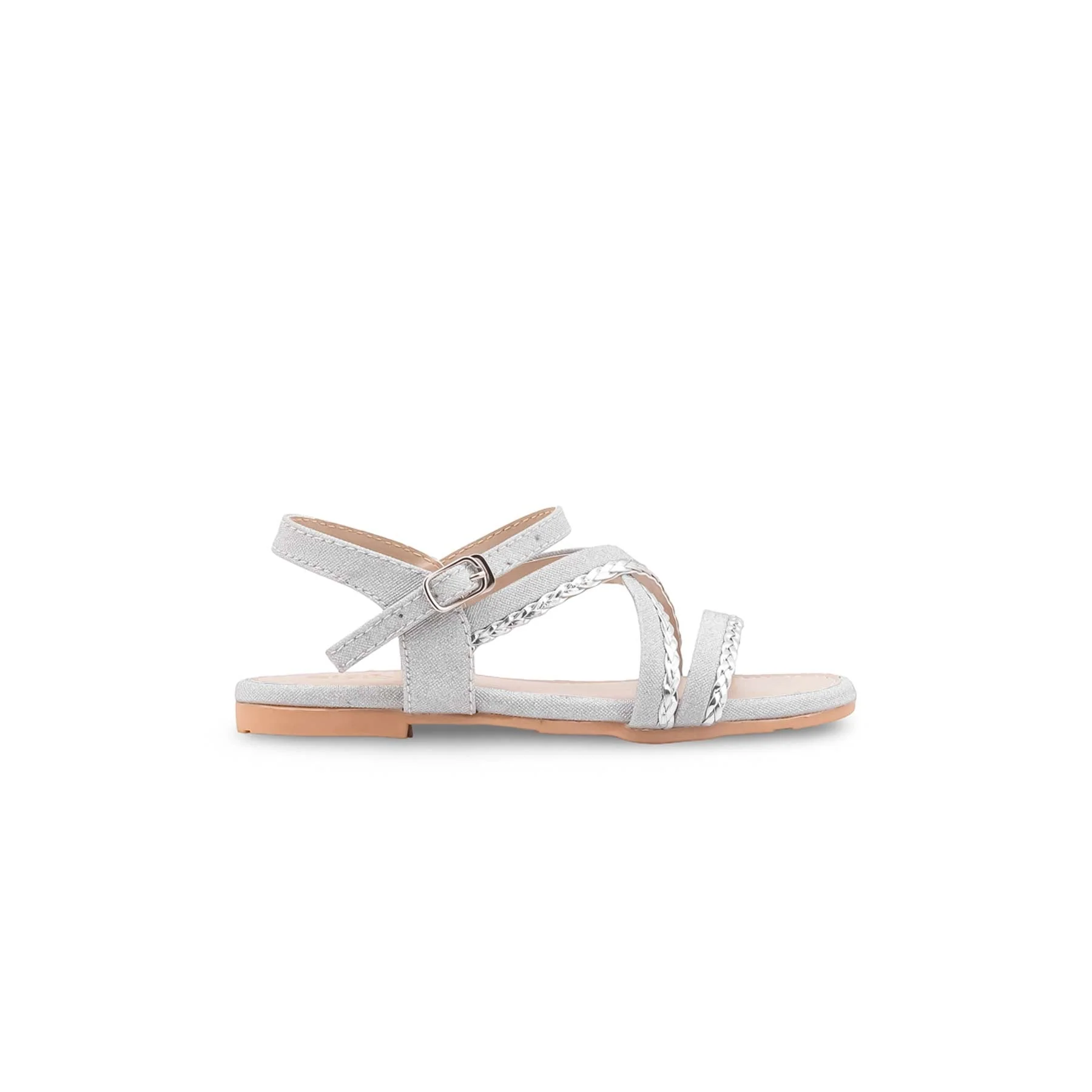 Girls Silver Fancy Sandal KD5900 - Image 2