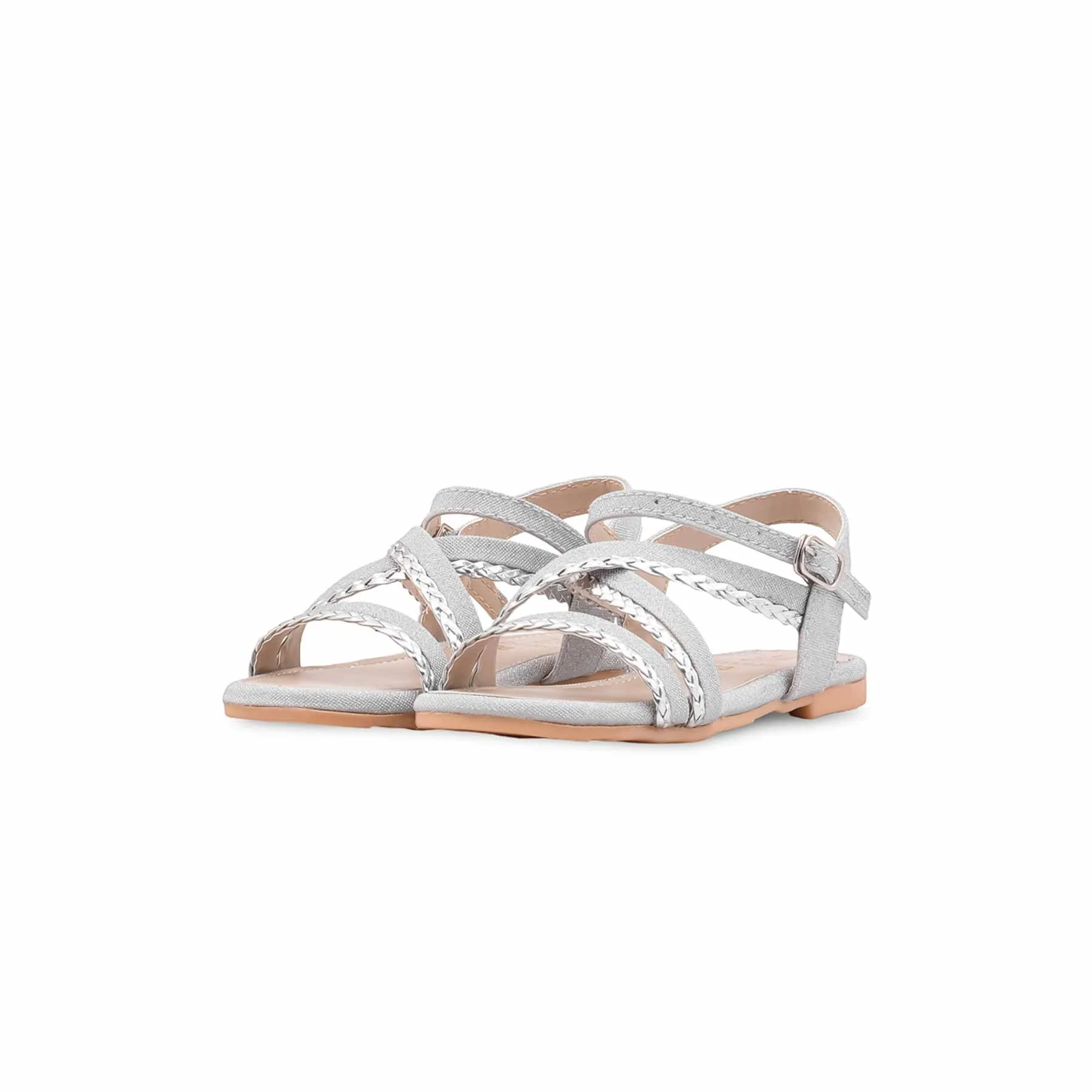 Girls Silver Fancy Sandal KD5900 - Image 3