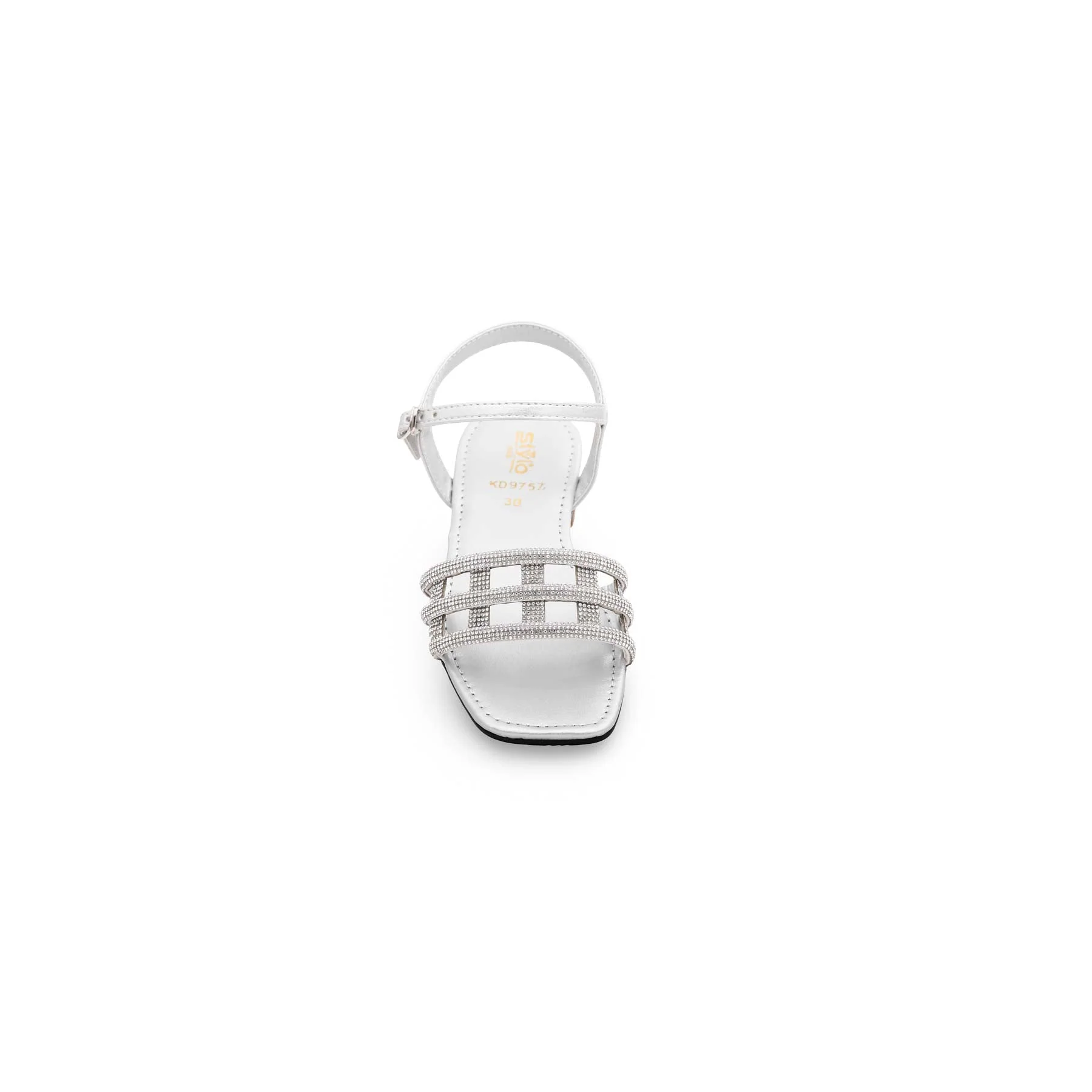 Girls Silver Fancy Sandal KD9757 - Image 3