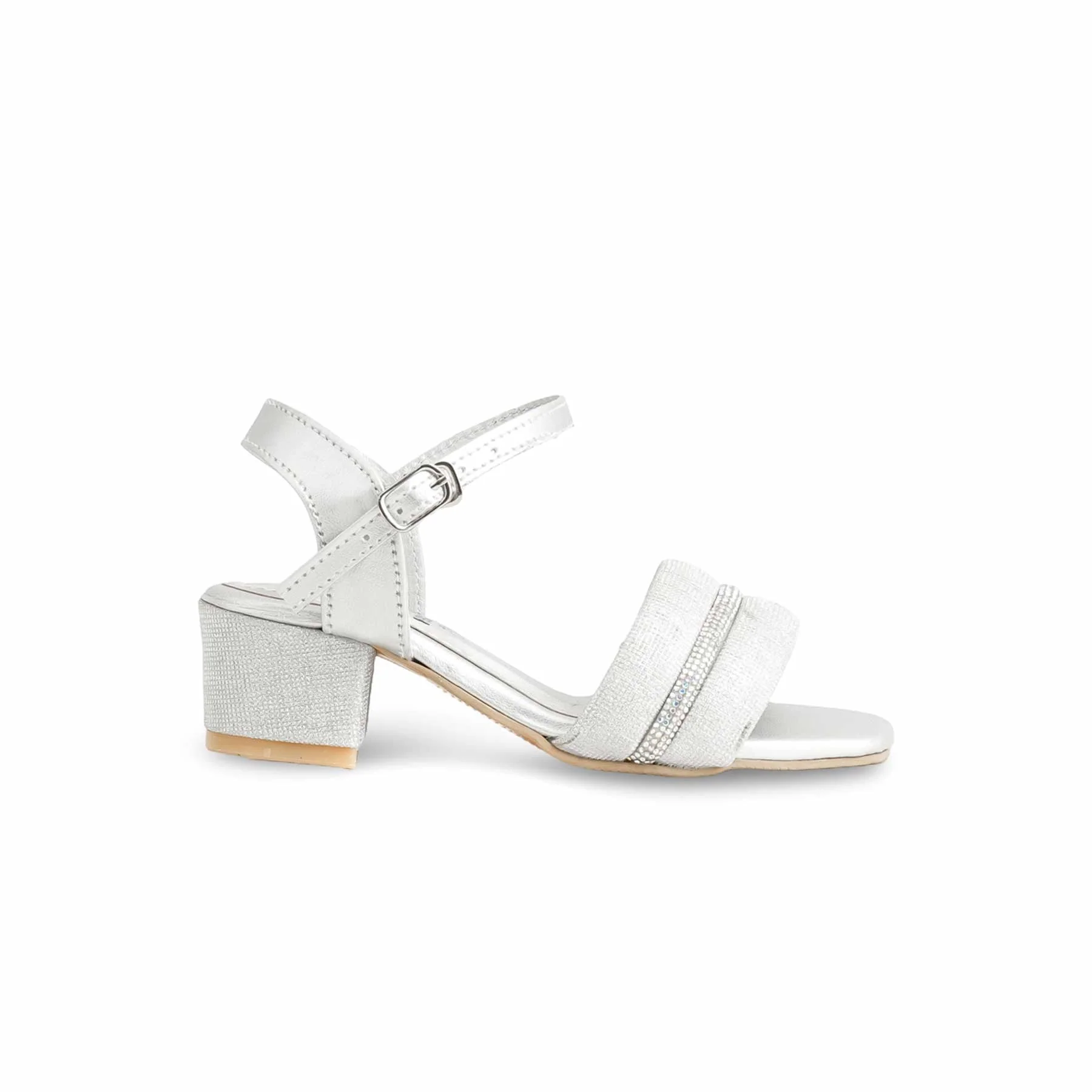 Girls Silver Fancy Sandal KD9881 - Image 2