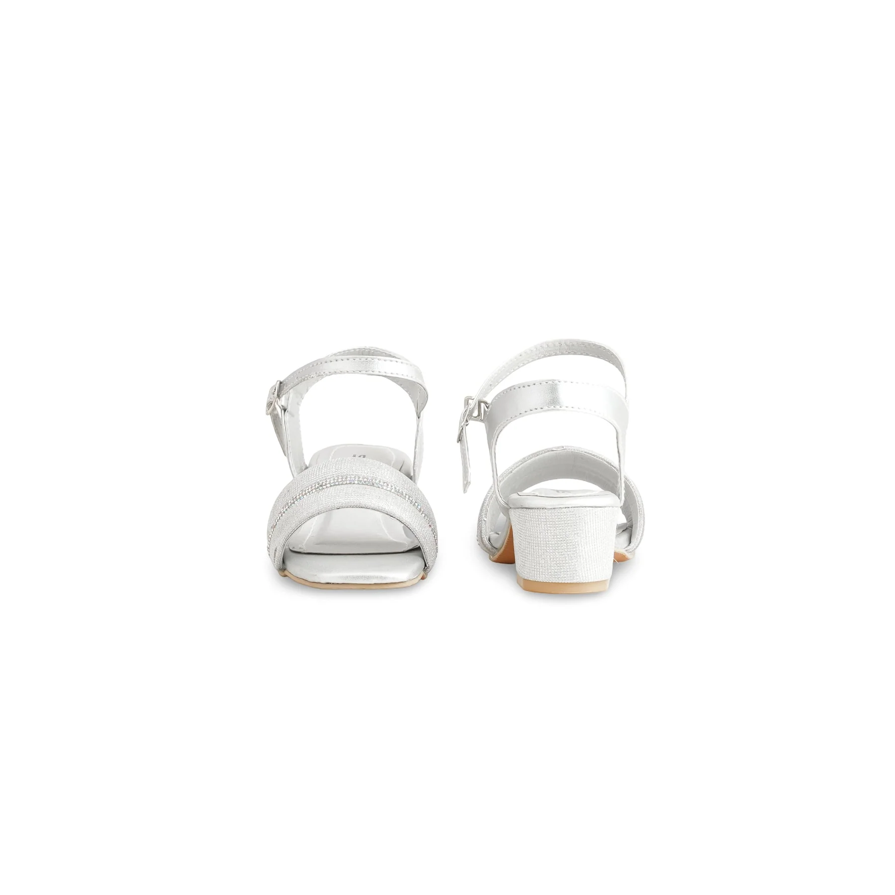 Girls Silver Fancy Sandal KD9881 - Image 4