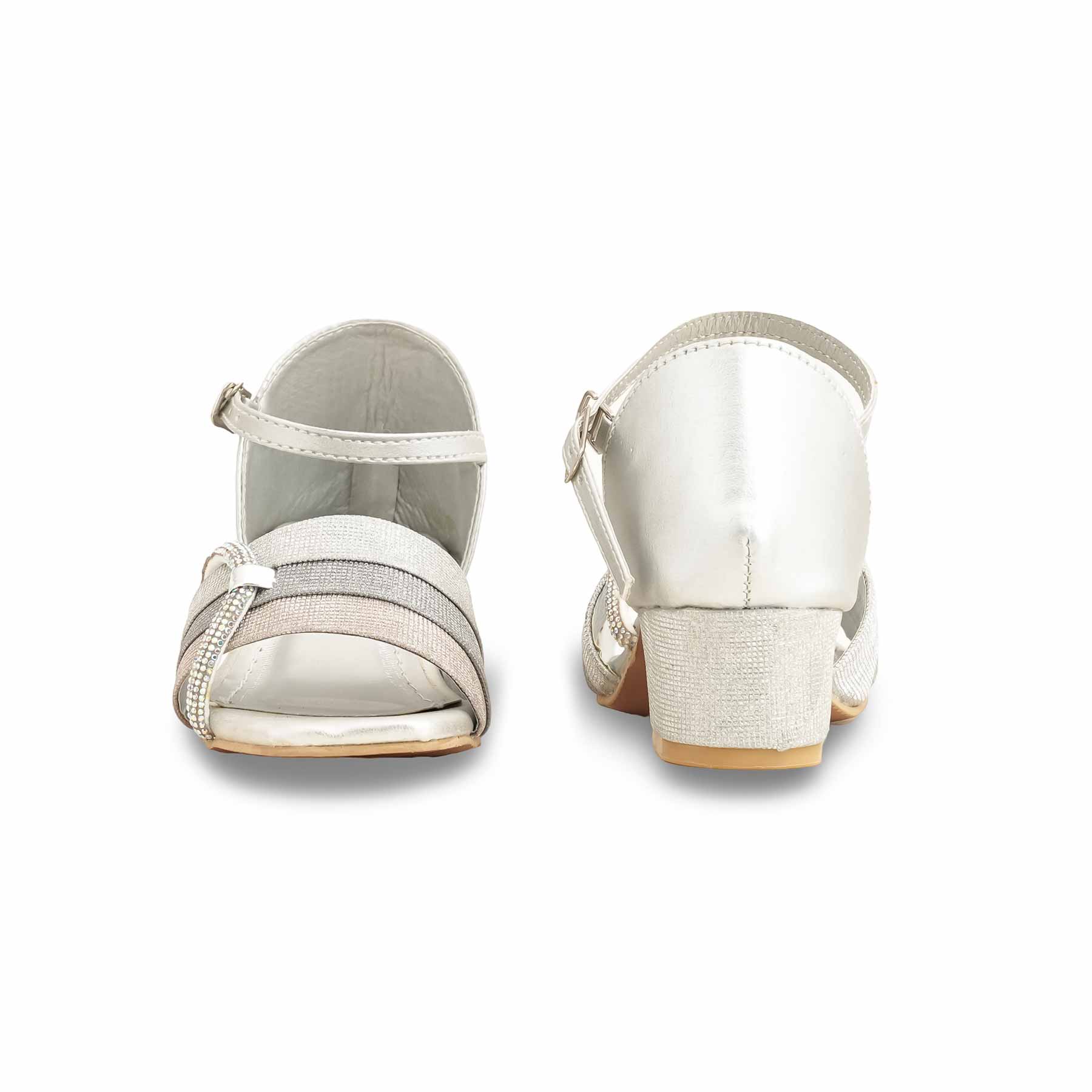 Girls Silver Fancy Sandal KD9882 - Image 4