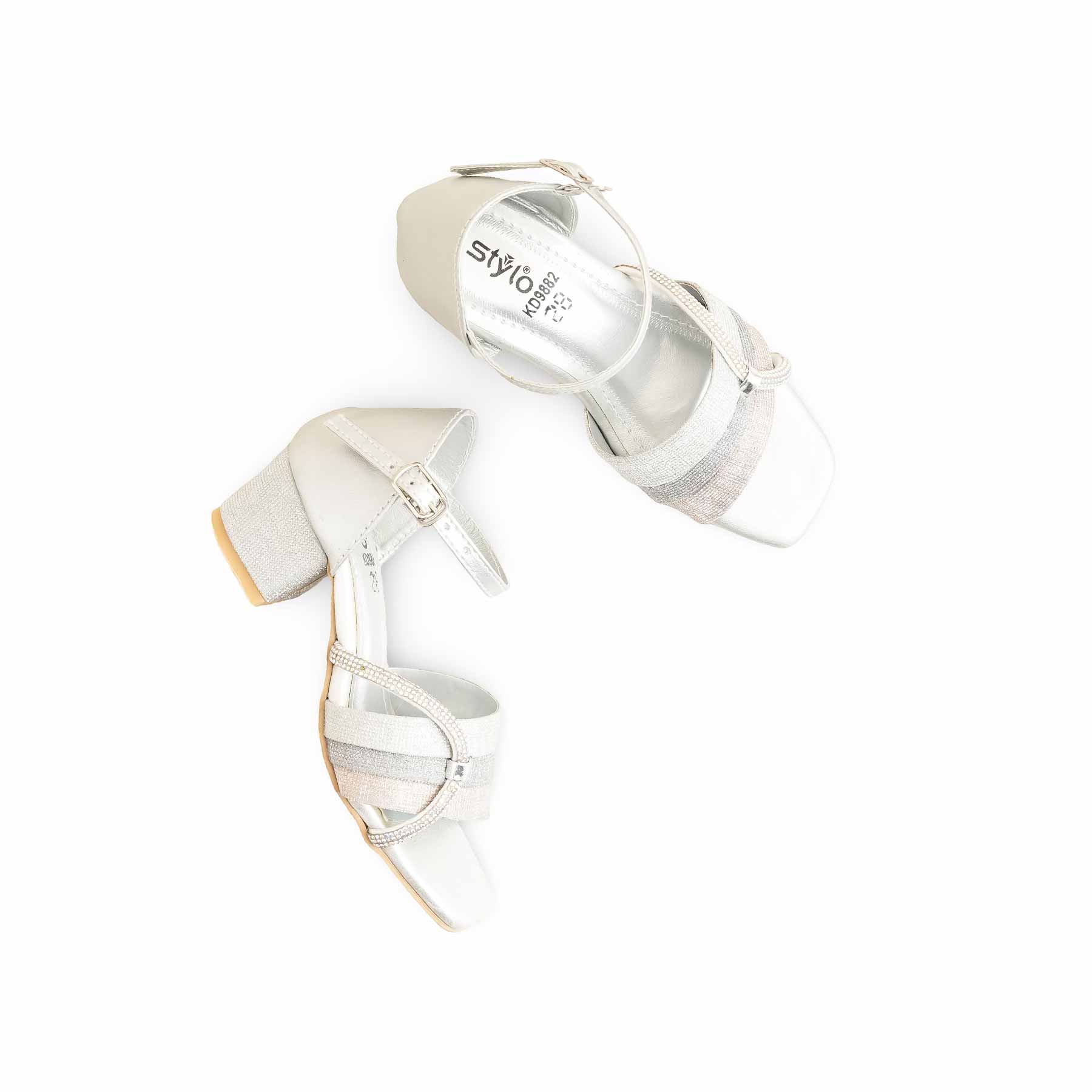 Girls Silver Fancy Sandal KD9882 - Image 5