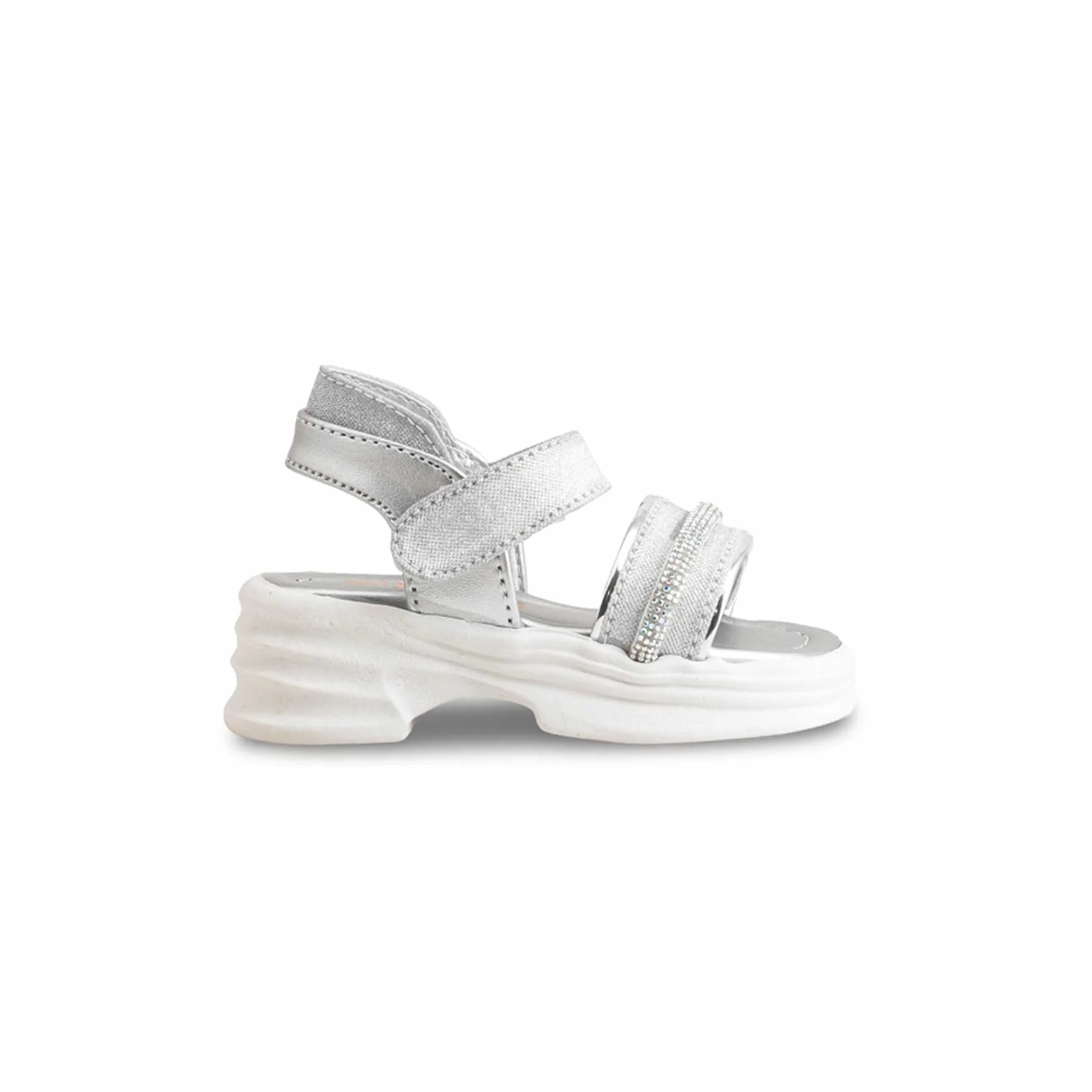 Girls Silver Fancy Sandal KD9901 - Image 2