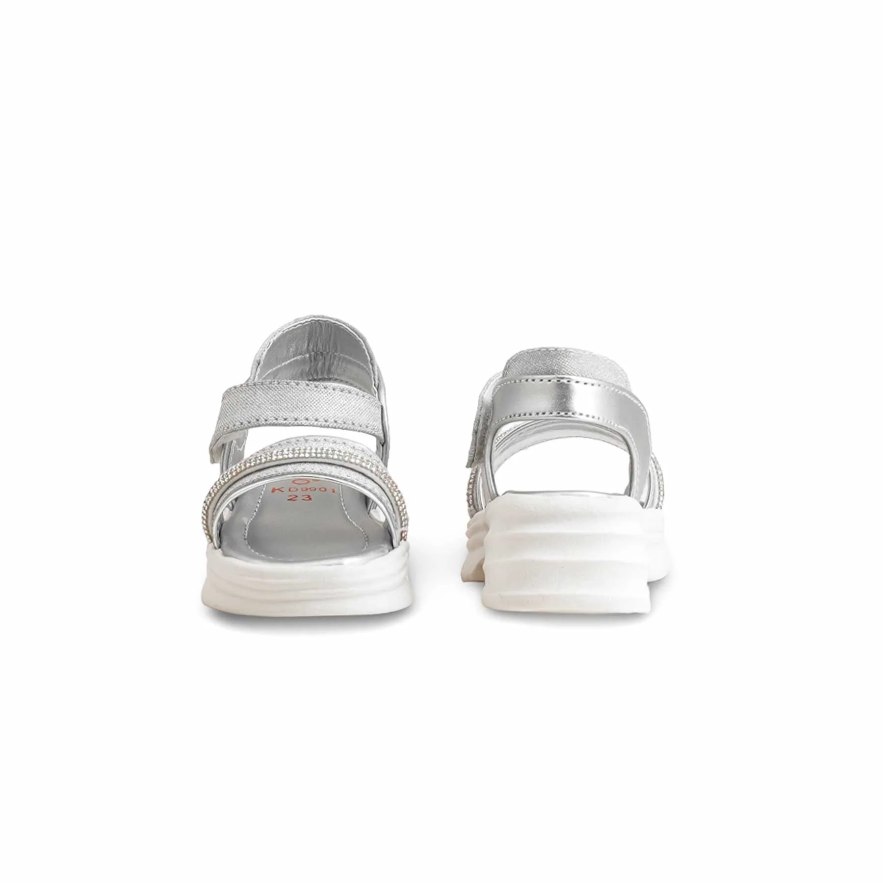 Girls Silver Fancy Sandal KD9901 - Image 4