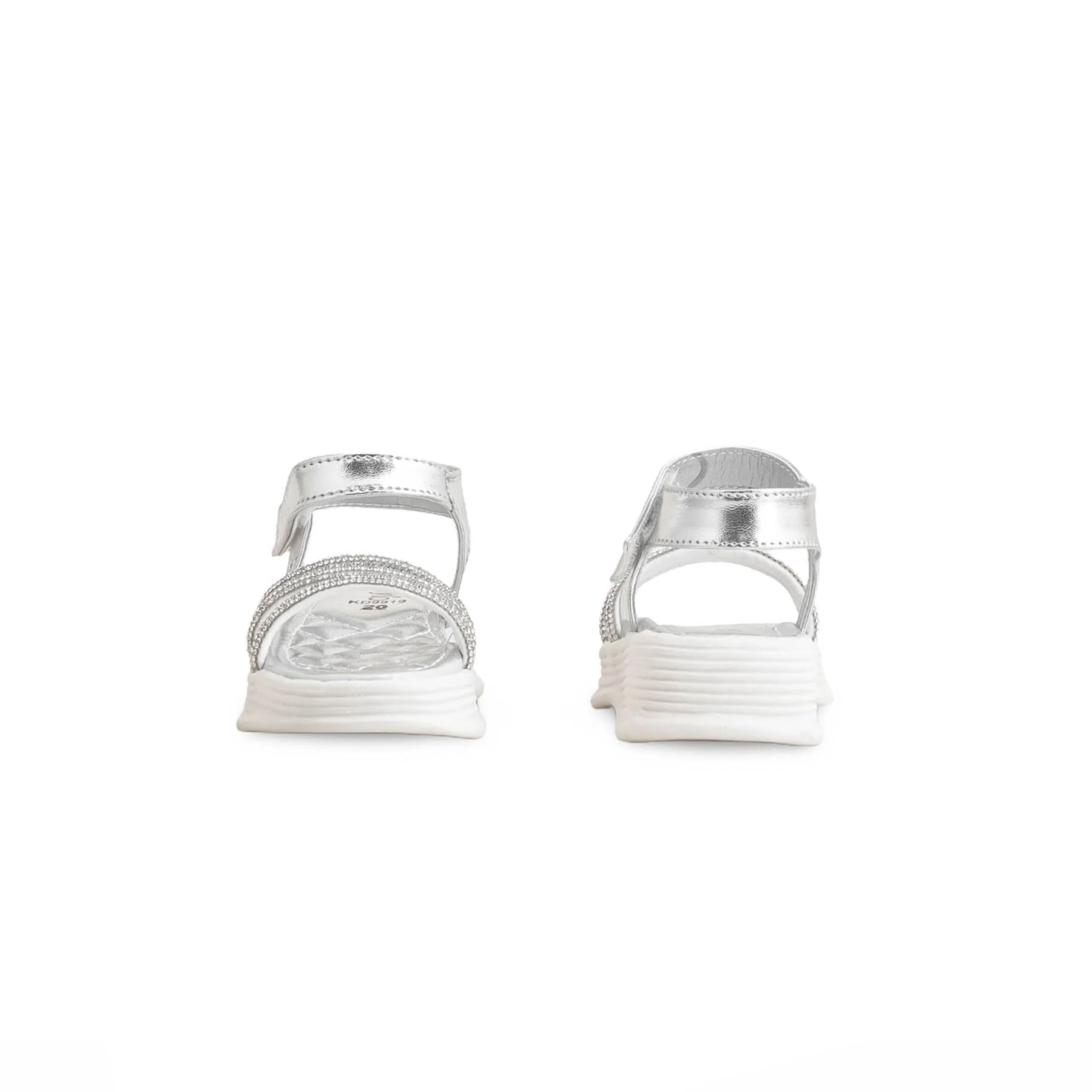 Girls Silver Fancy Sandal KD9919 - Image 4