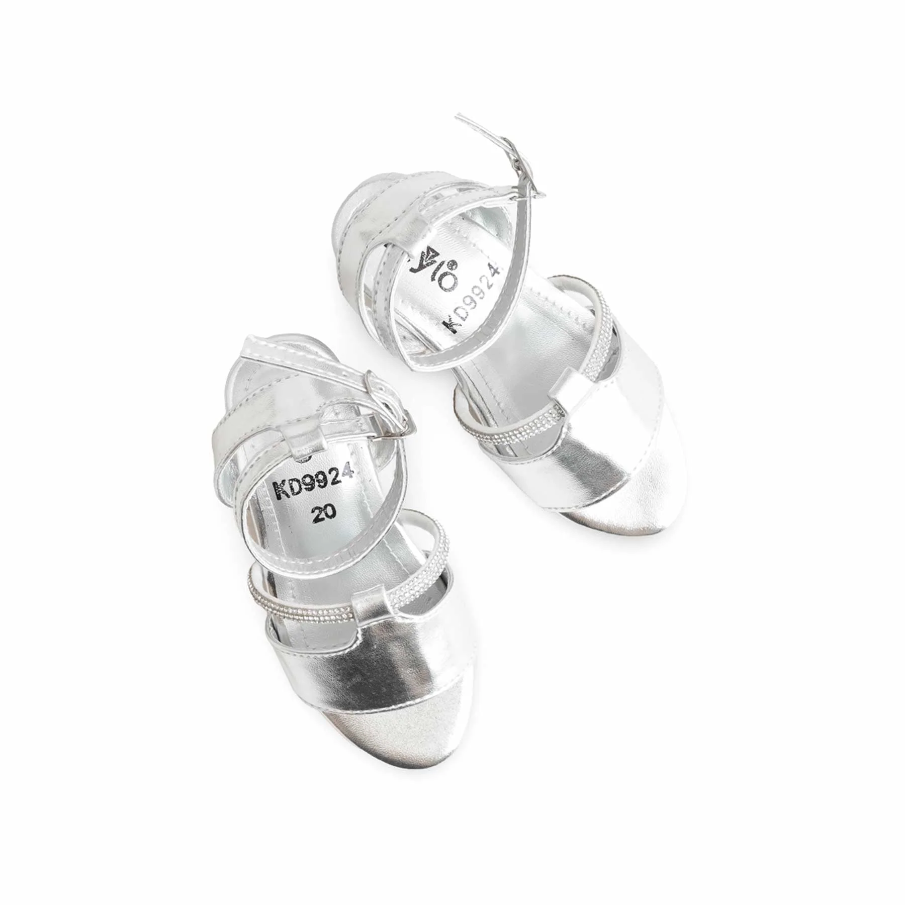 Girls Silver Fancy Sandal KD9924 - Image 5
