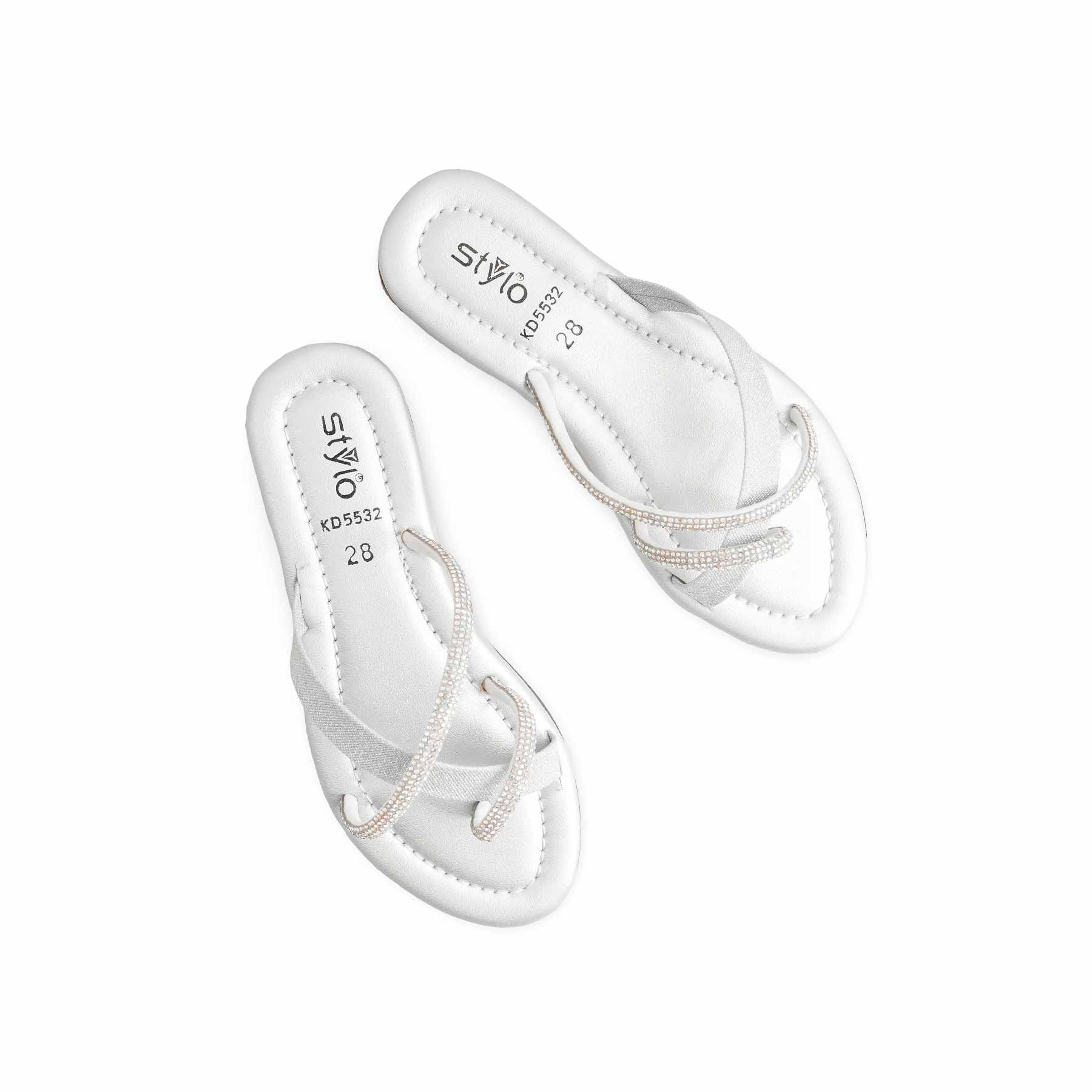 Girls Silver Fancy Slipper KD5532 - Image 5