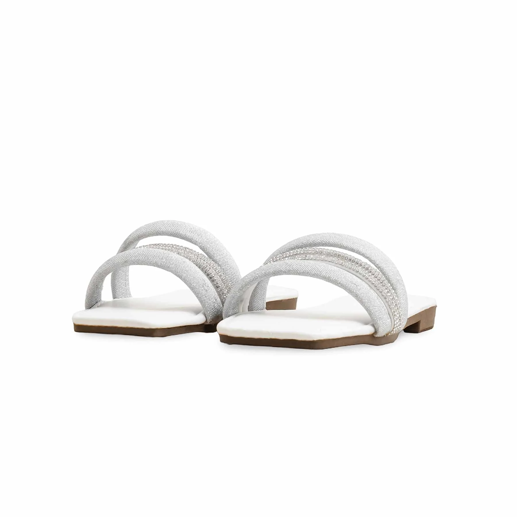 Girls Silver Fancy Slipper KD5580 - Image 3