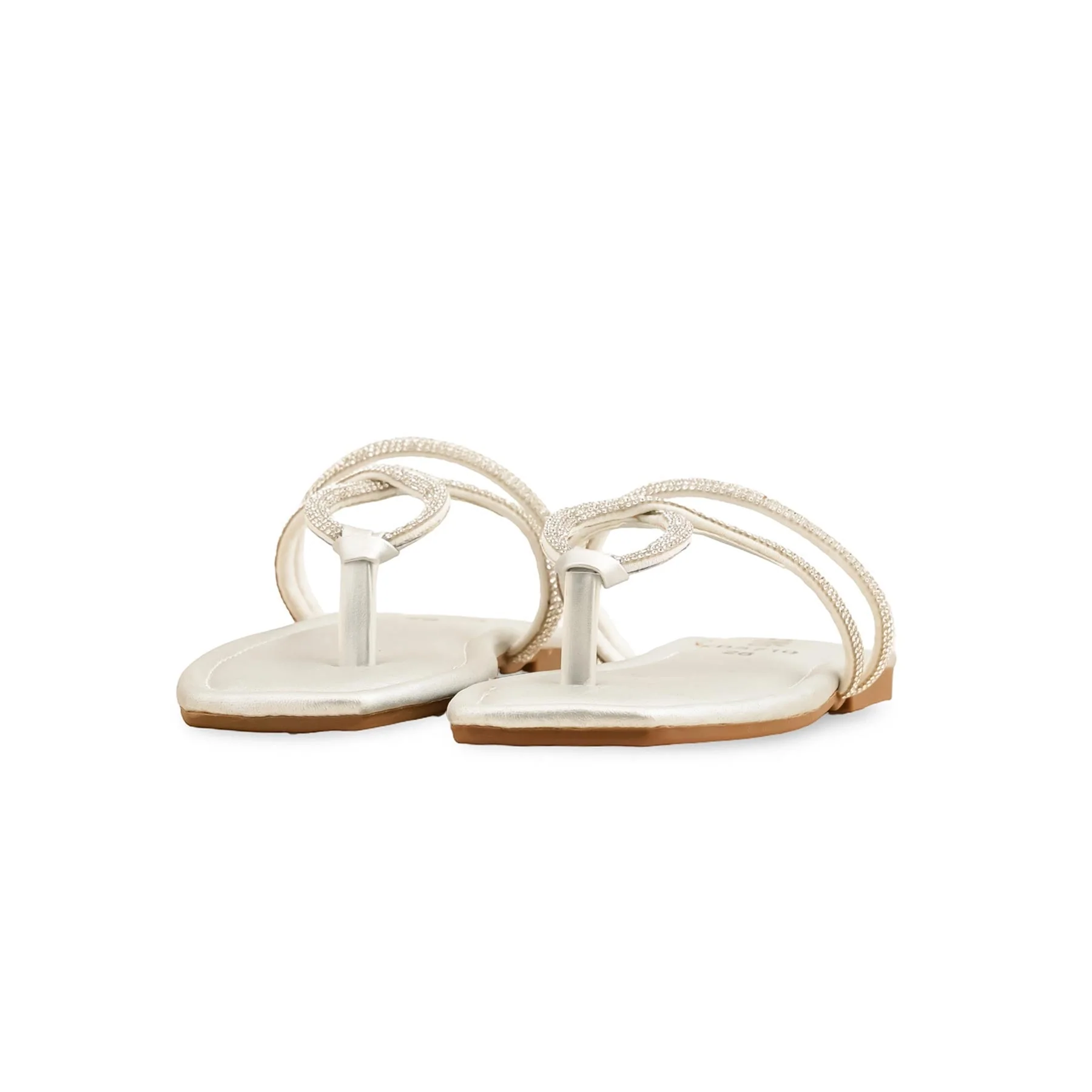 Girls Silver Fancy Slipper KD5710 - Image 3