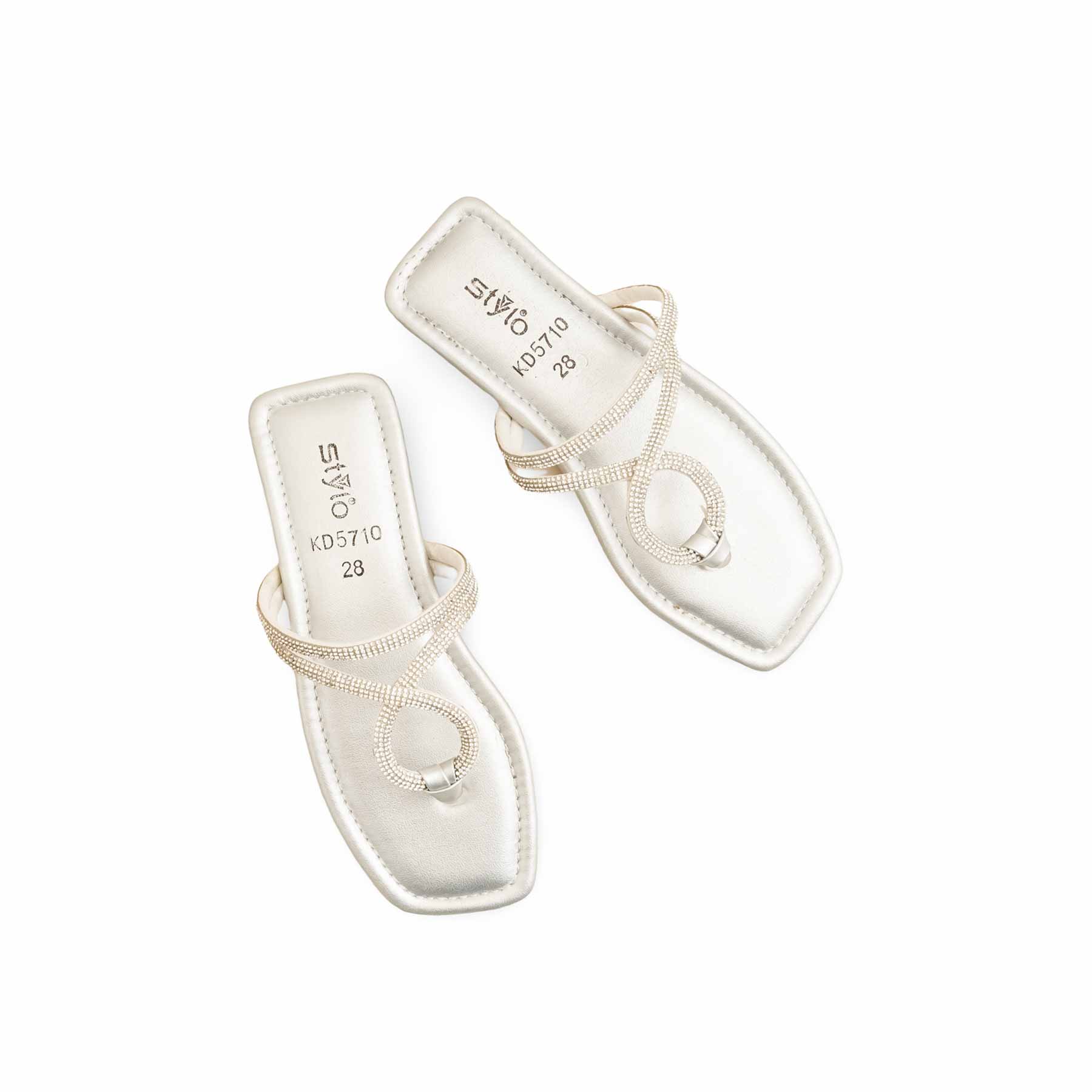 Girls Silver Fancy Slipper KD5710 - Image 5
