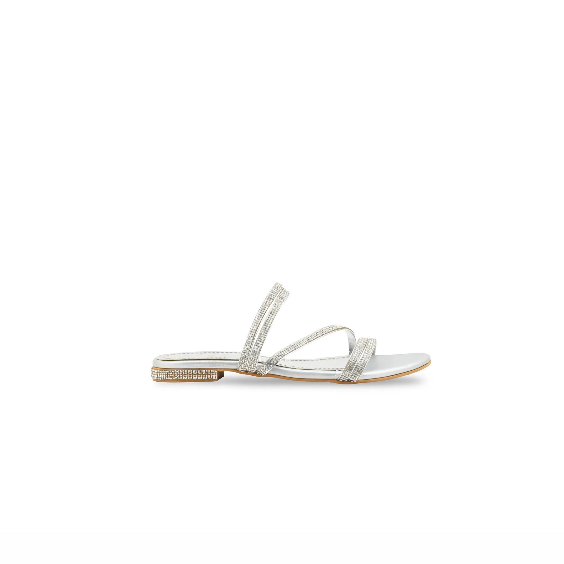 Girls Silver Fancy Slipper KD5894 - Image 2