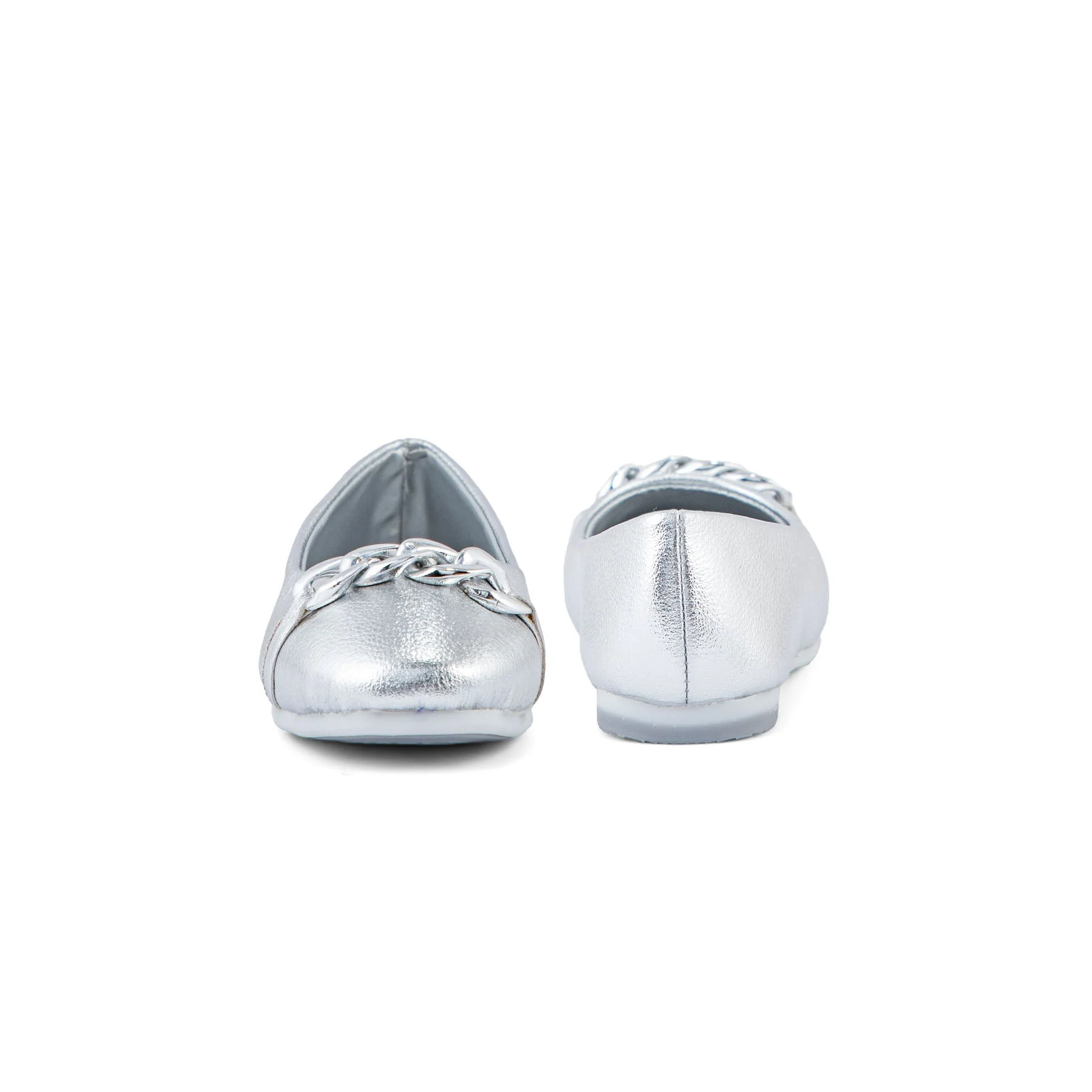 Girls Silver Formal Pumps KD2262 - Image 4