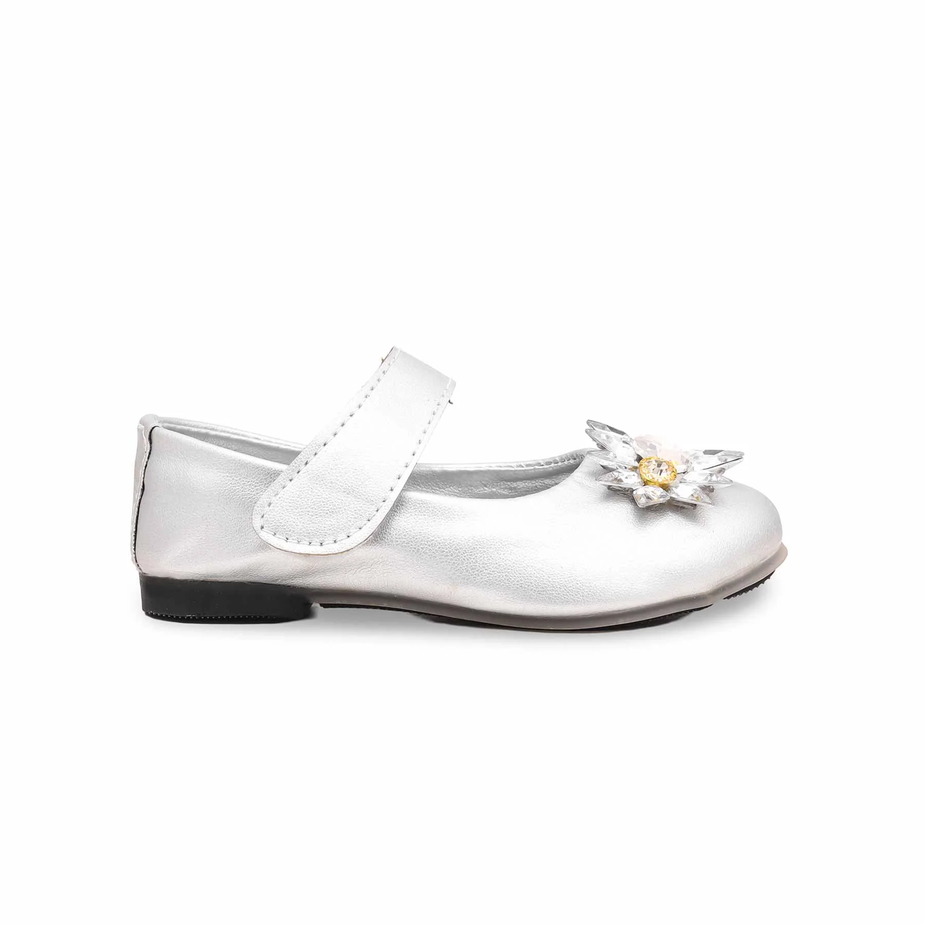 Girls Silver Formal Pumps KD2349 - Image 2