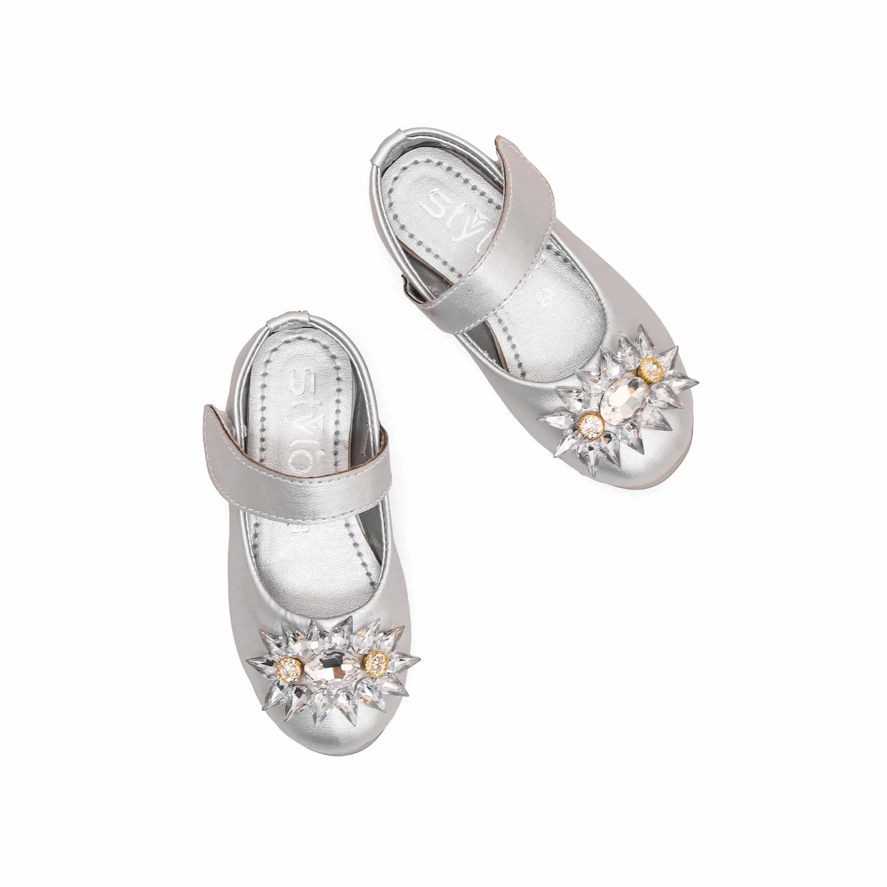 Girls Silver Formal Pumps KD2349 - Image 5