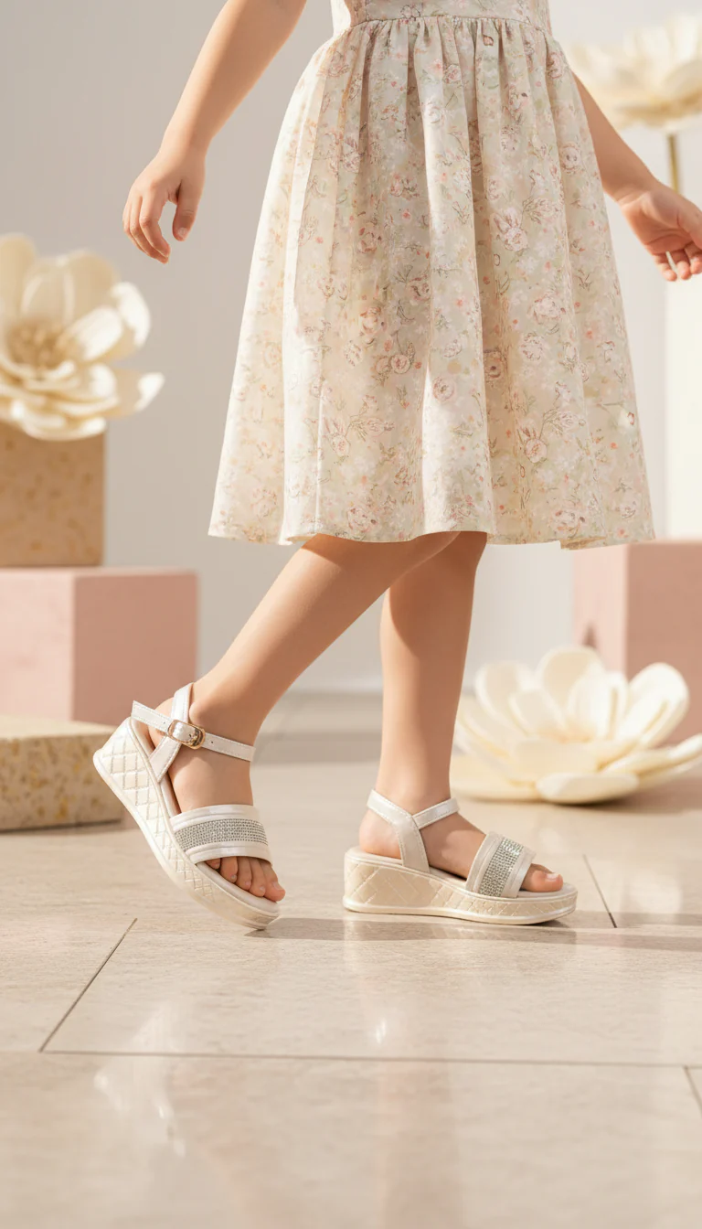 Girls Silver Formal Sandal KD5841