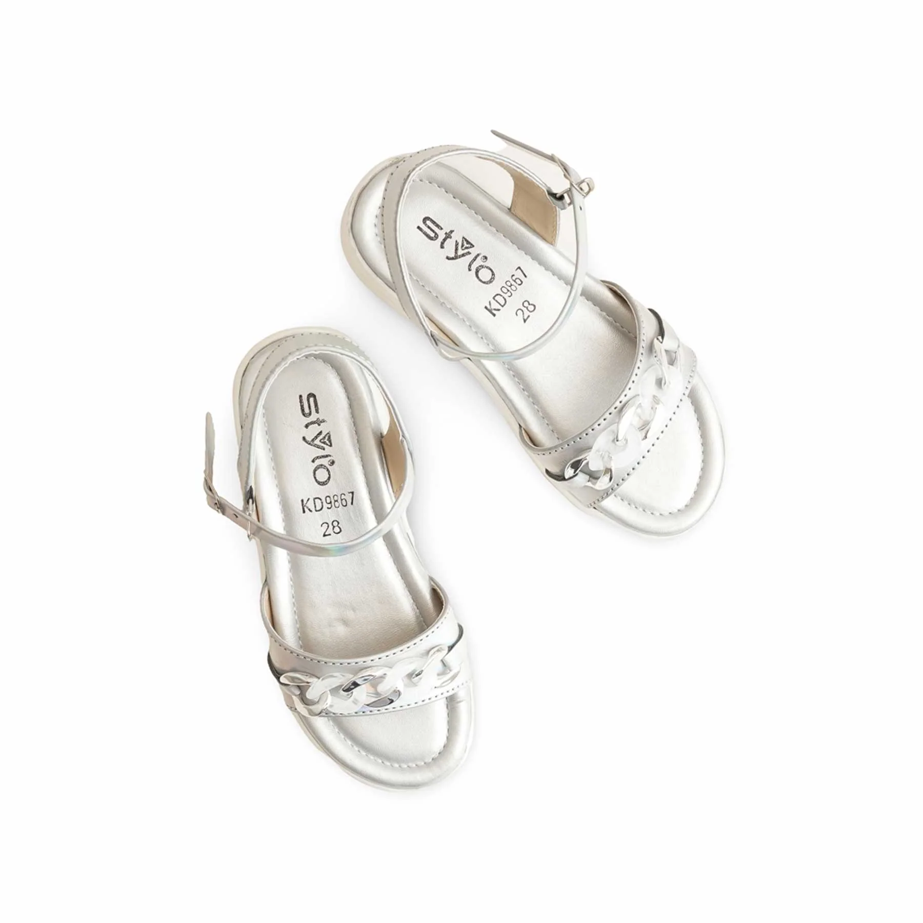 Girls Silver Formal Sandal KD9867 - Image 5