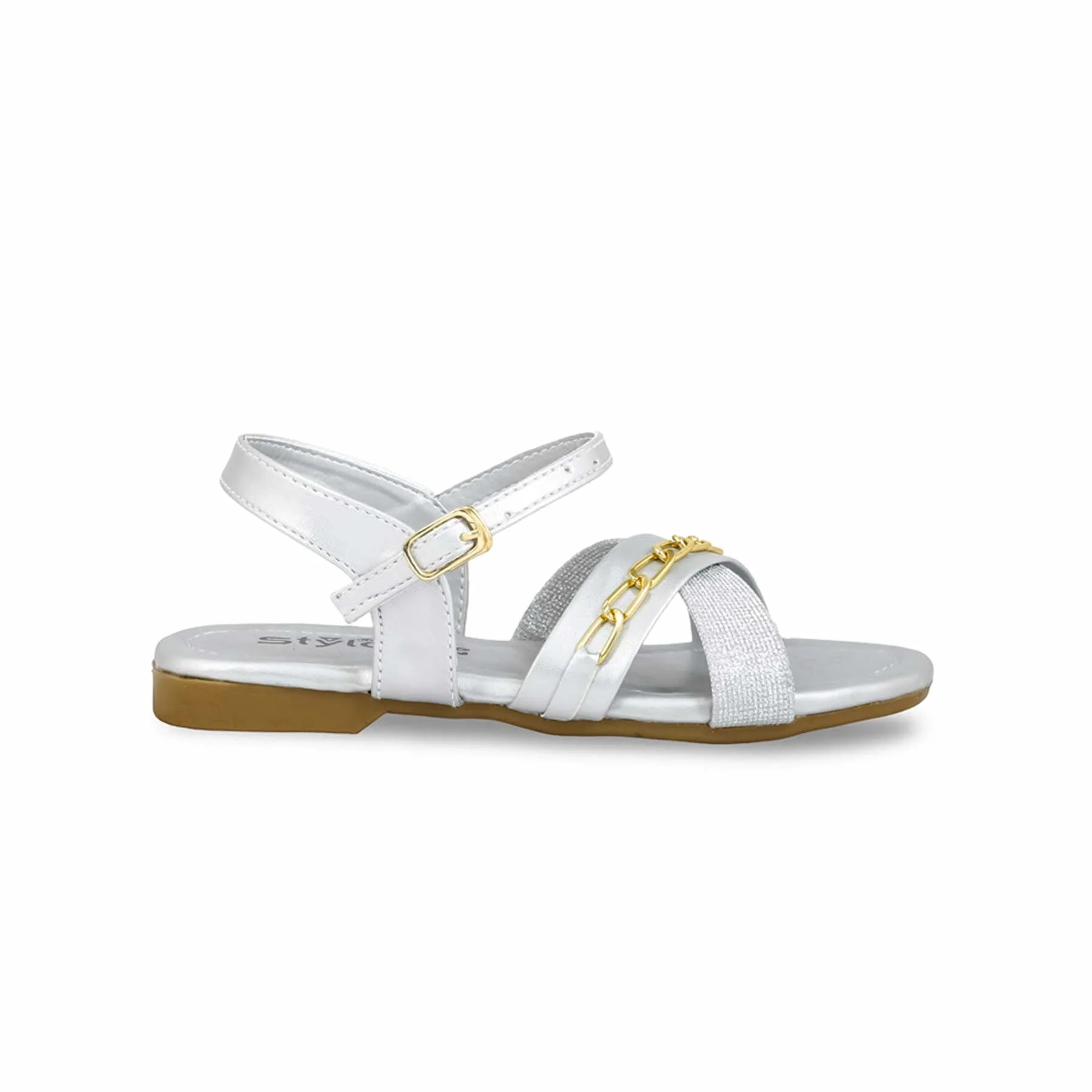 Girls Silver Formal Sandal KD9868 - Image 2