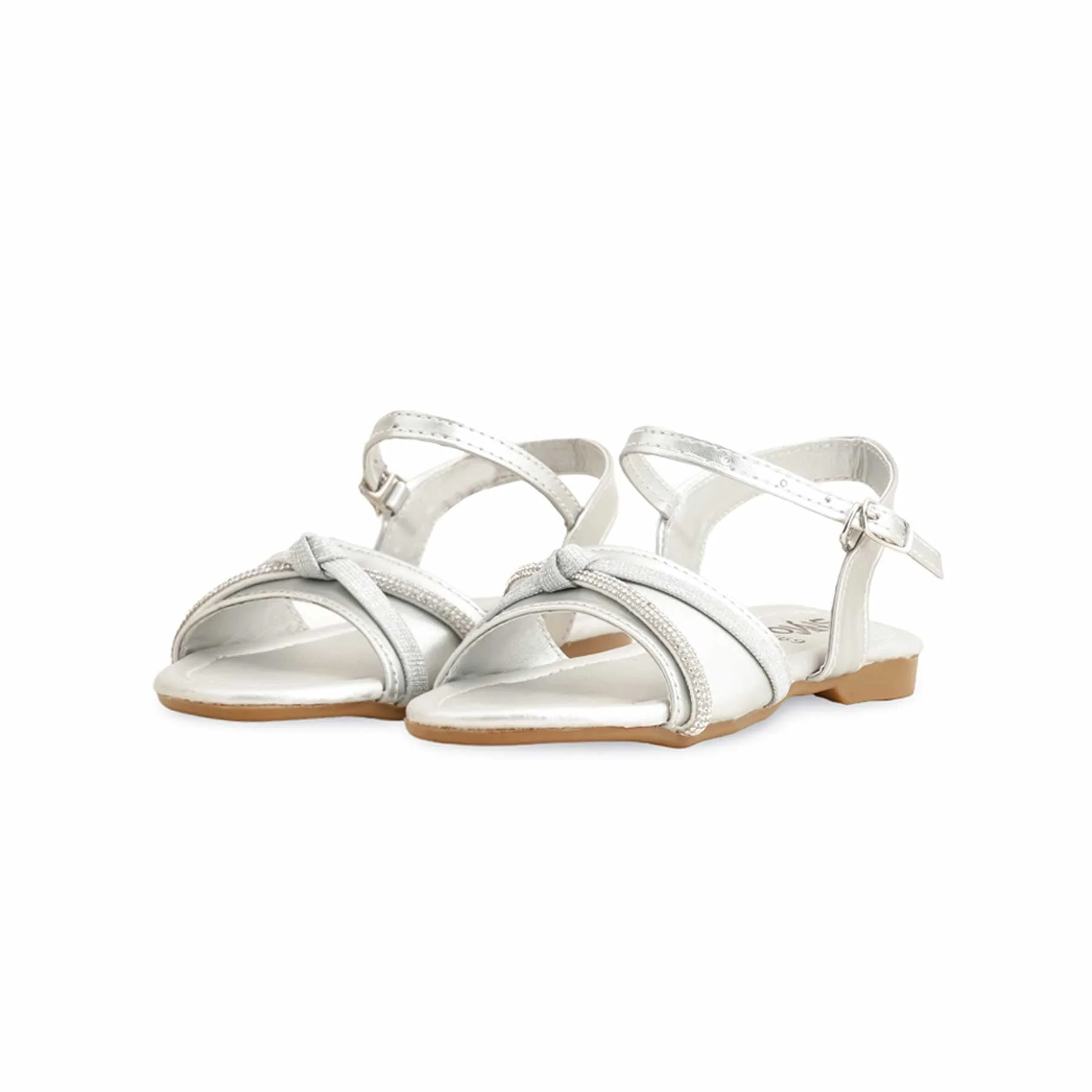Girls Silver Formal Sandal KD9869 - Image 3