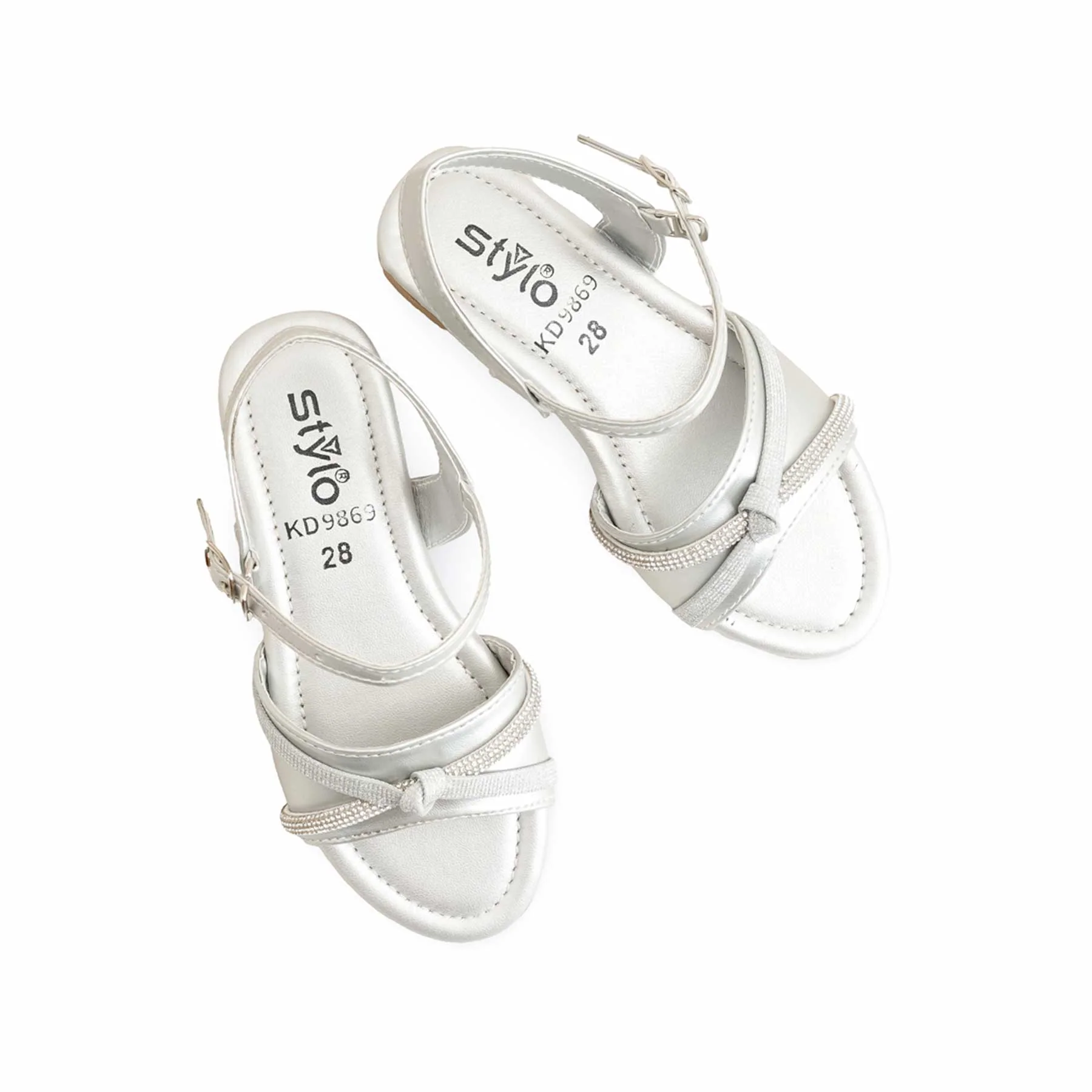Girls Silver Formal Sandal KD9869 - Image 5