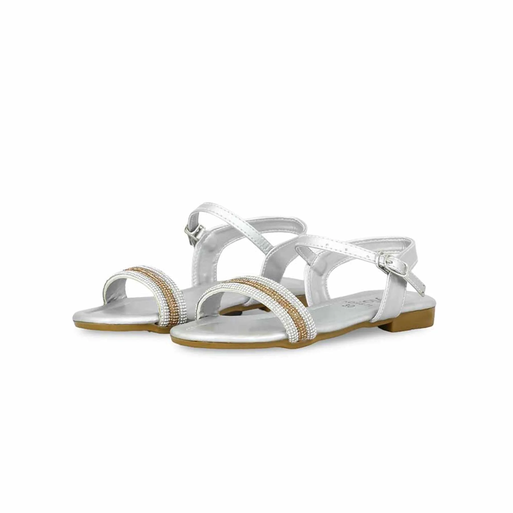 Girls Silver Formal Sandal KD9871 - Image 3
