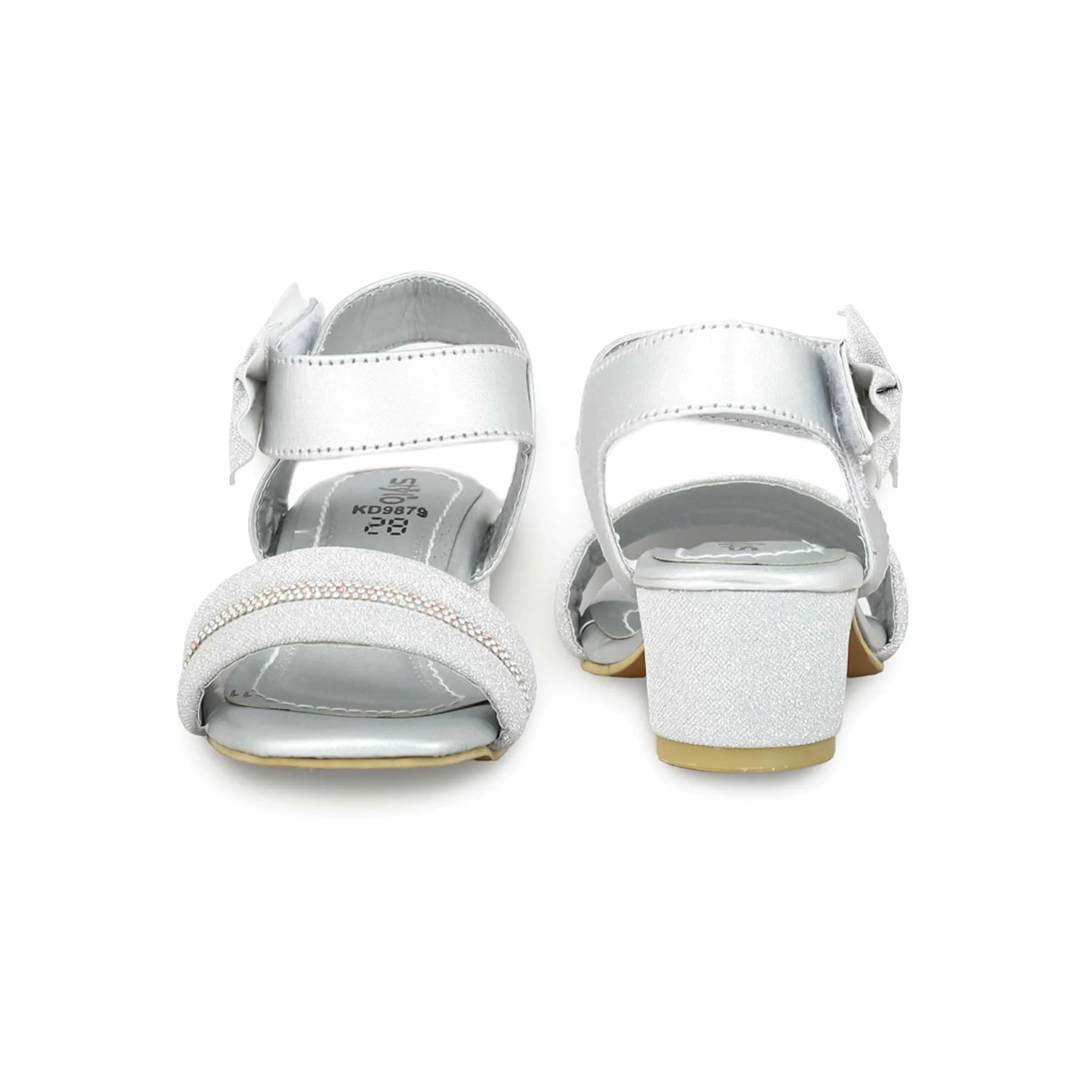 Girls Silver Formal Sandal KD9879 - Image 4