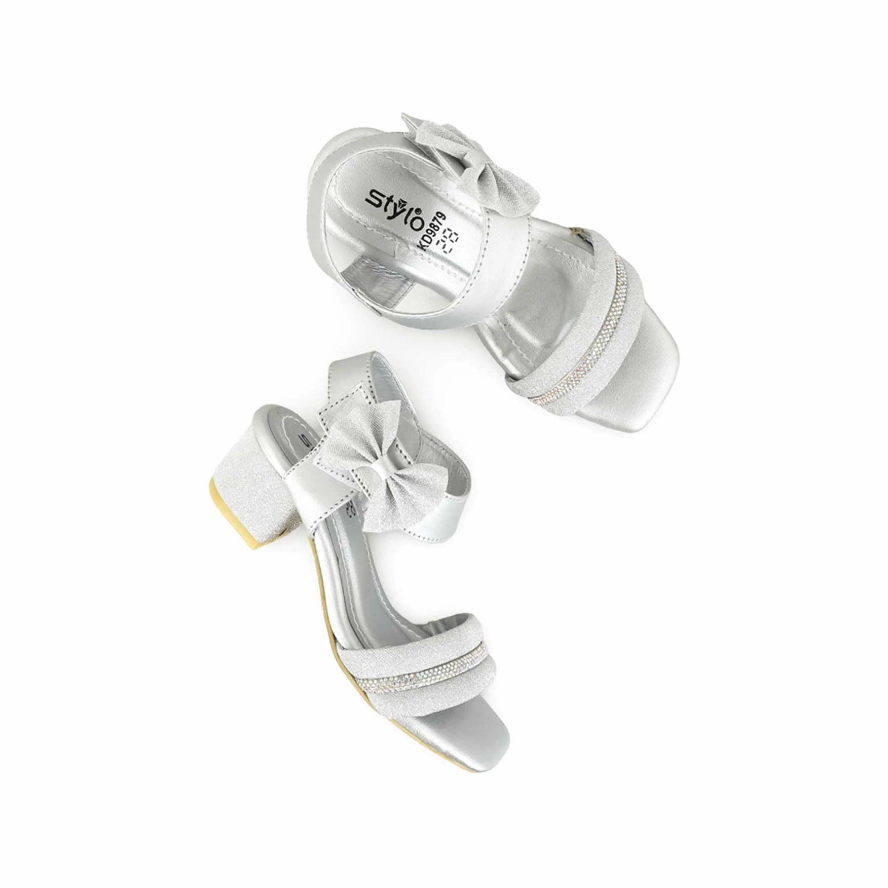 Girls Silver Formal Sandal KD9879 - Image 5