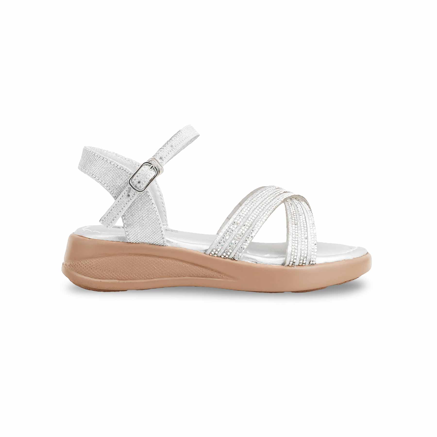 Girls Silver Formal Sandal KD9884 - Image 2