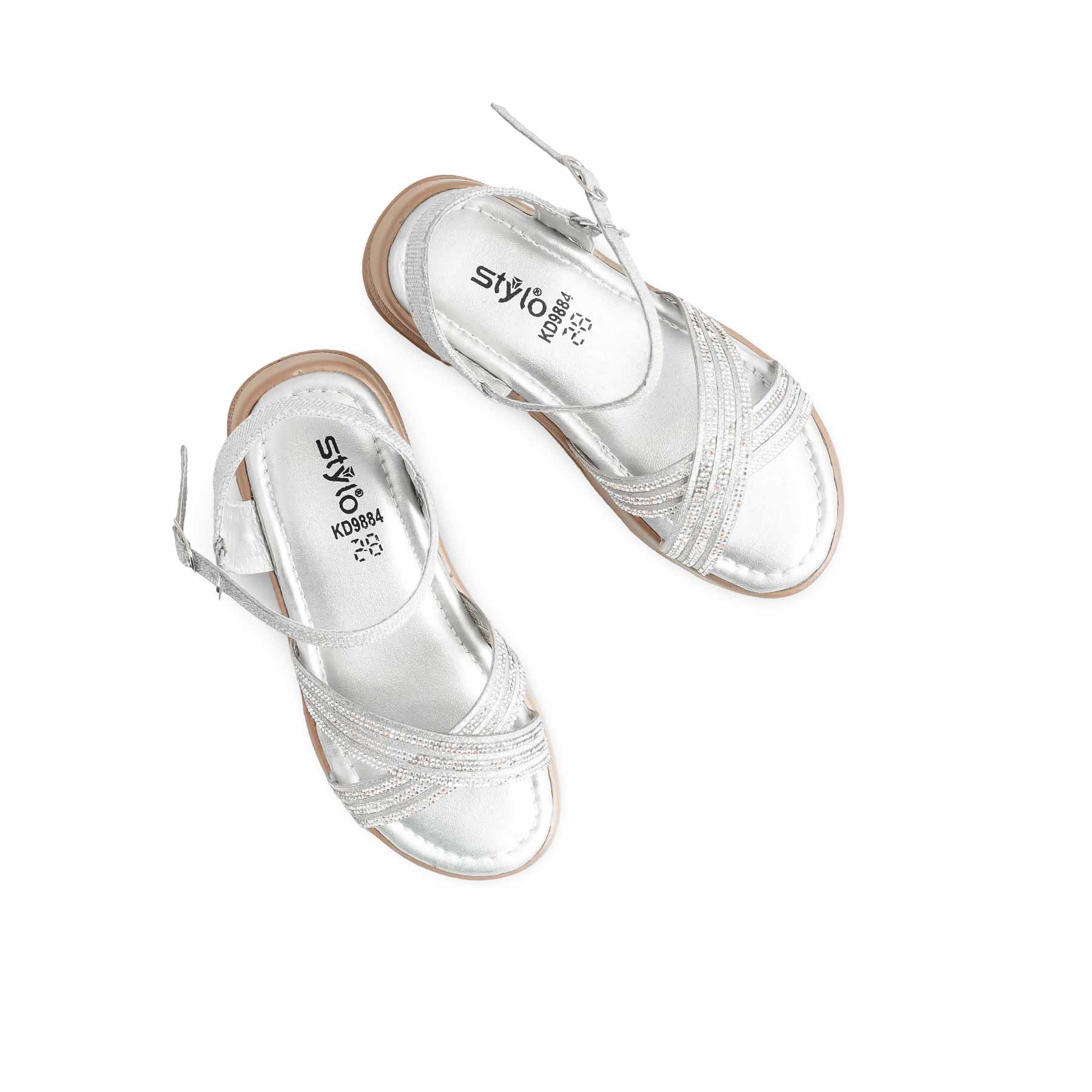 Girls Silver Formal Sandal KD9884 - Image 5