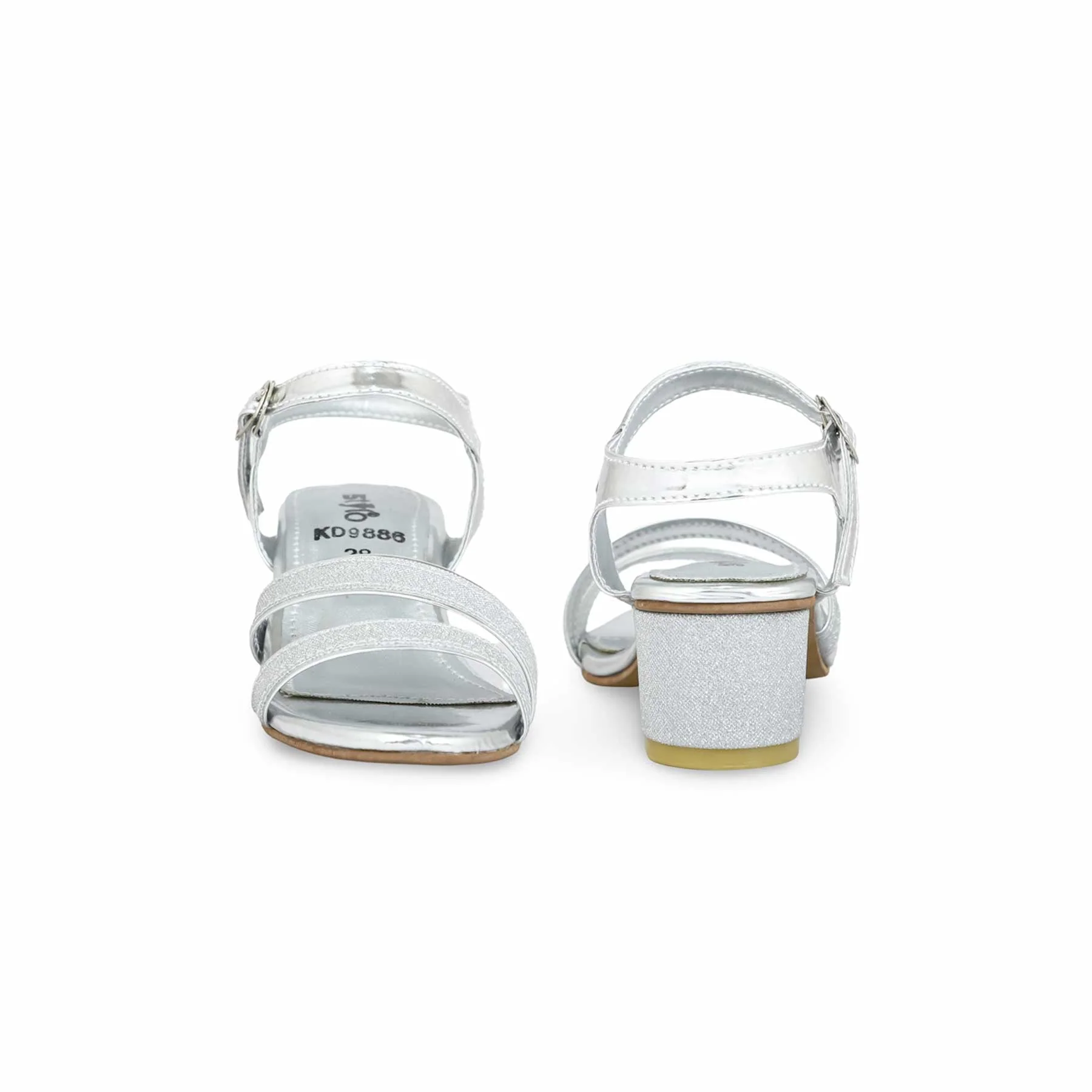 Girls Silver Formal Sandal KD9886 - Image 4