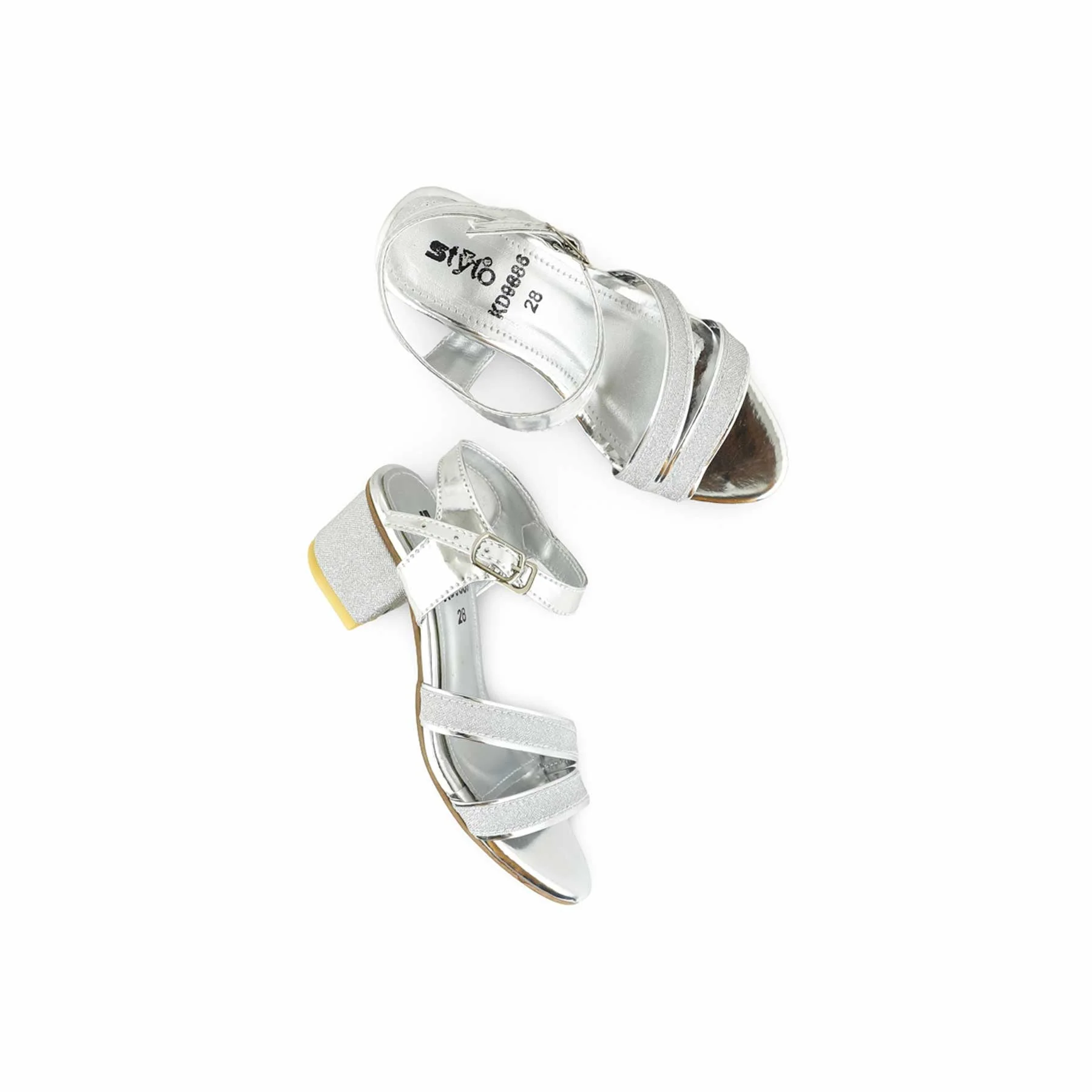 Girls Silver Formal Sandal KD9886 - Image 5