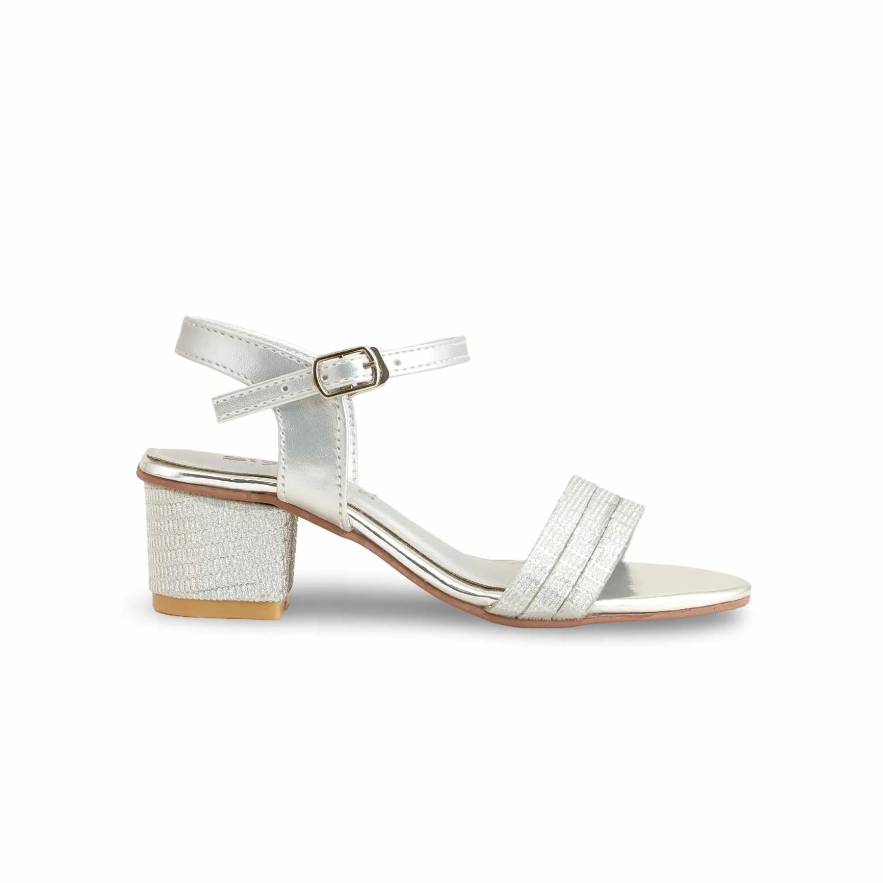 Girls Silver Formal Sandal KD9887 - Image 2