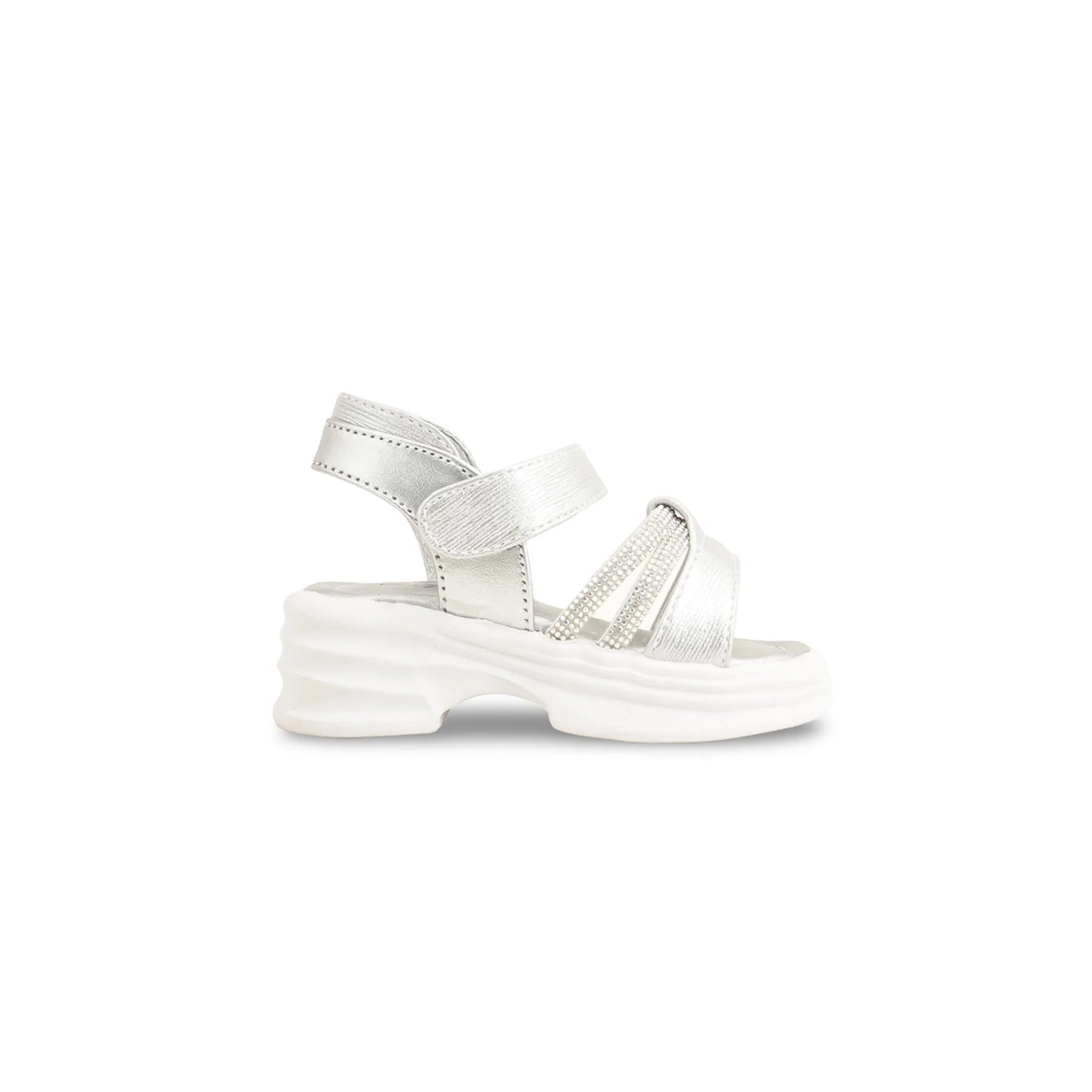 Girls Silver Formal Sandal KD9902 - Image 2