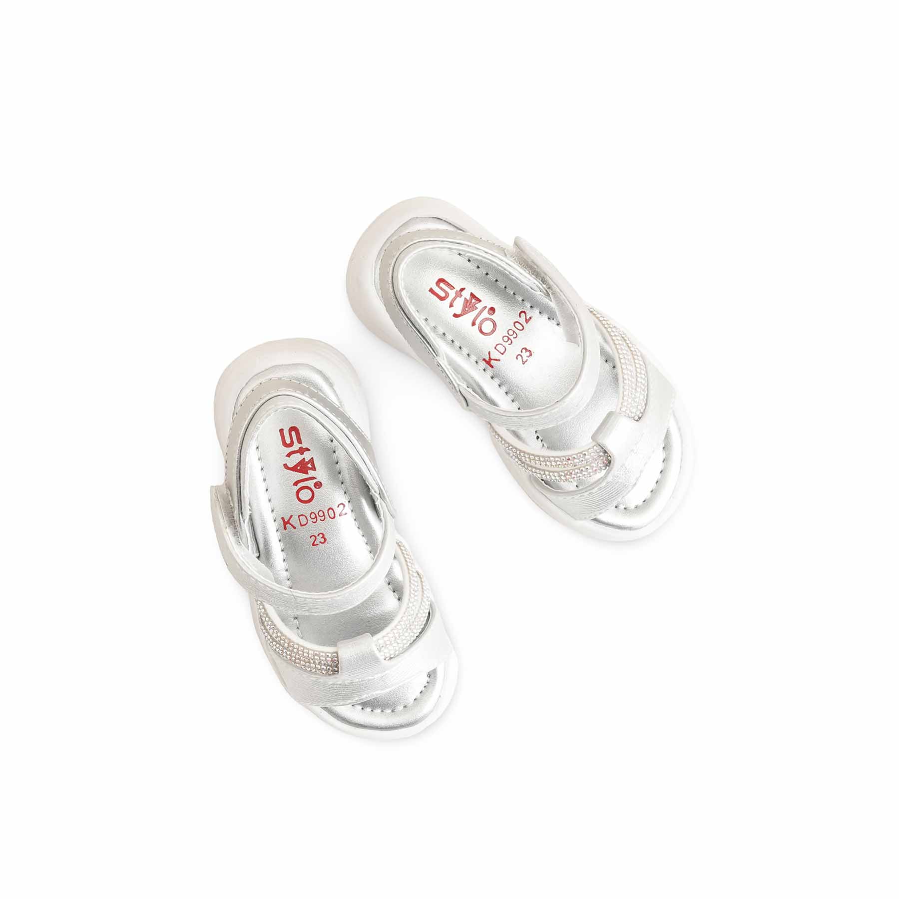 Girls Silver Formal Sandal KD9902 - Image 5