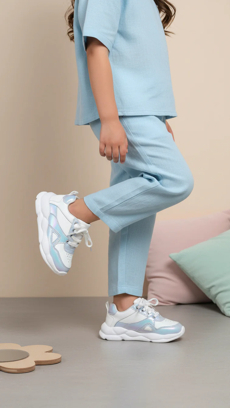 Girls Sky Blue Casual Jogger KD1779
