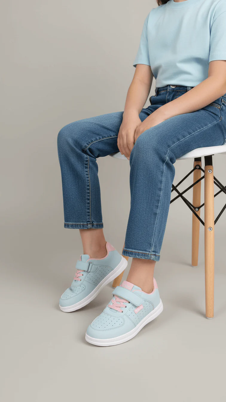 Girls Sky Blue Casual Jogger KD1854