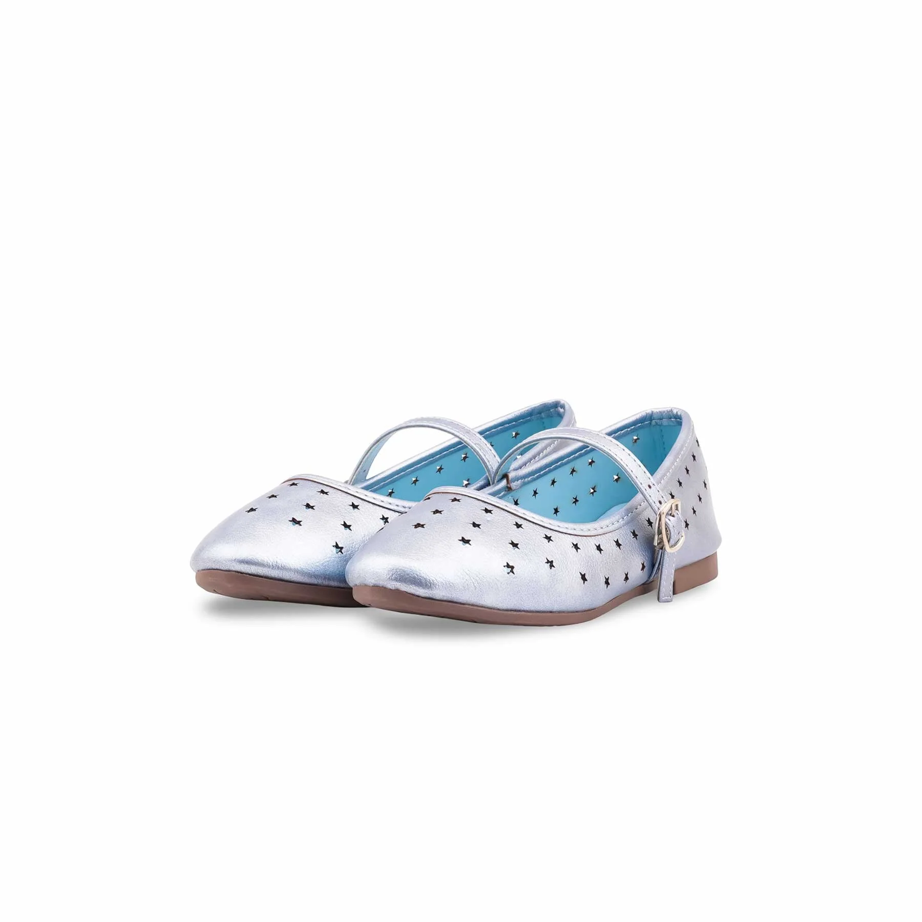 Girls Sky Blue Casual Pumps KD2640 - Image 3