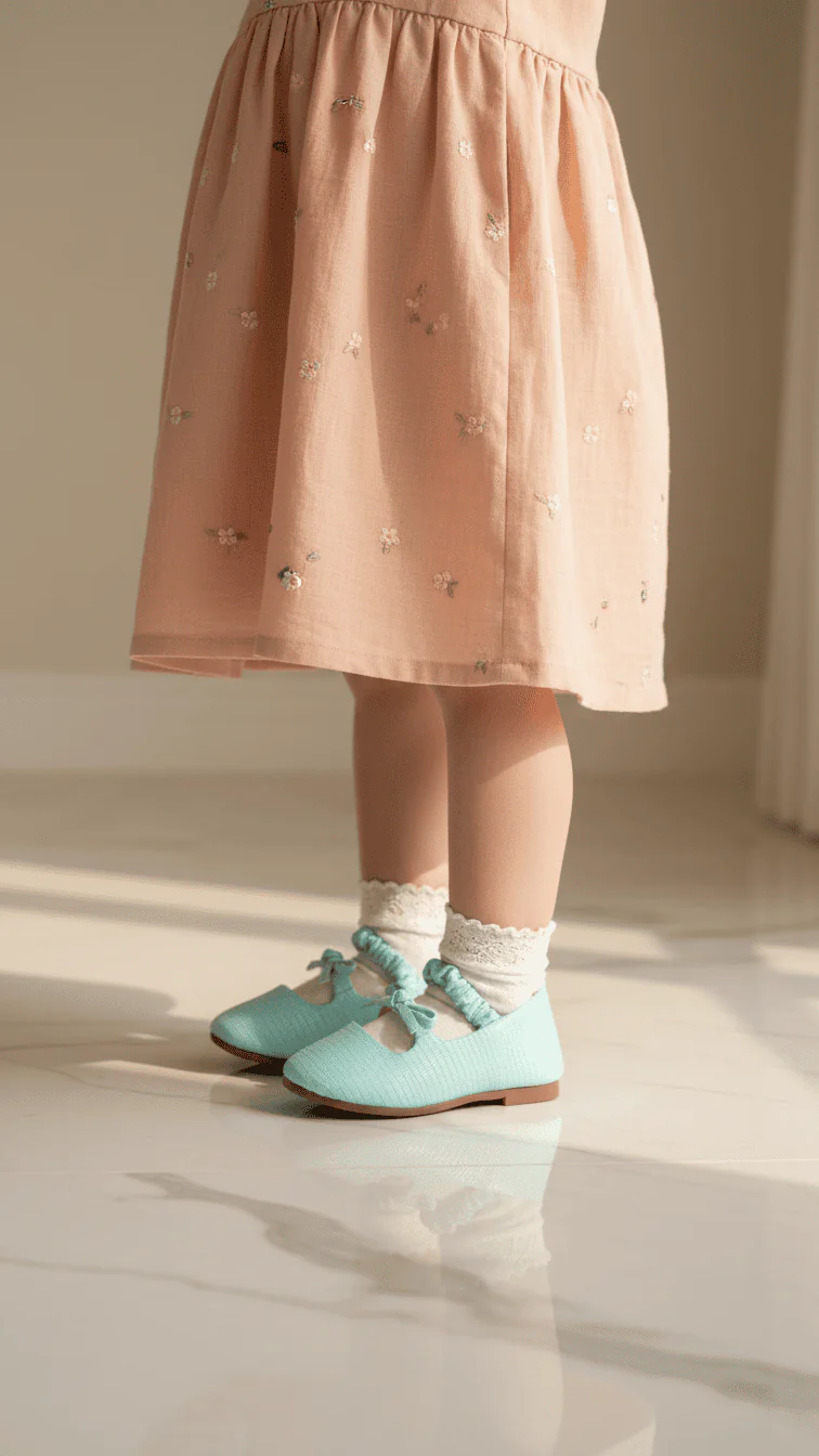 Girls Sky Blue Casual Pumps KD2641
