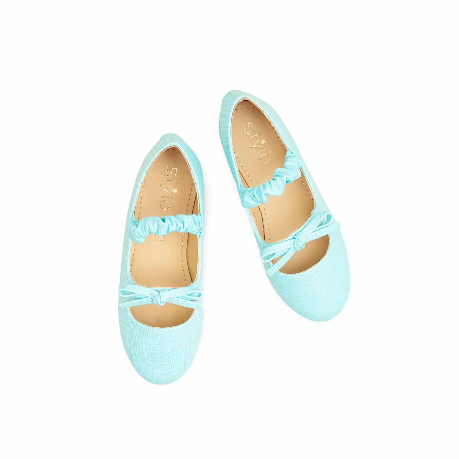 Girls Sky Blue Casual Pumps KD2641 - Image 5