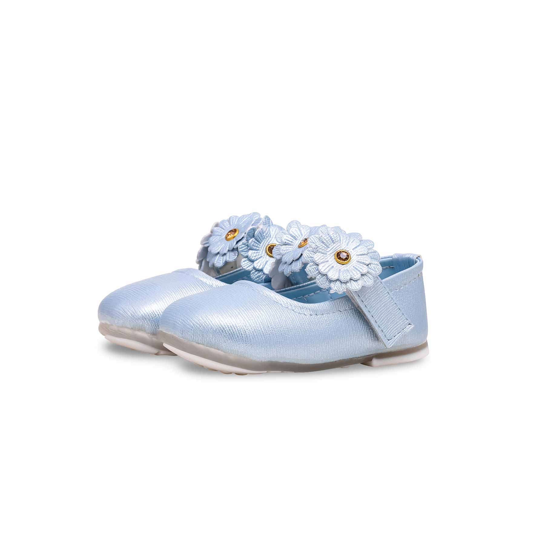 Girls Sky Blue Formal Pumps KD0894 - Image 3